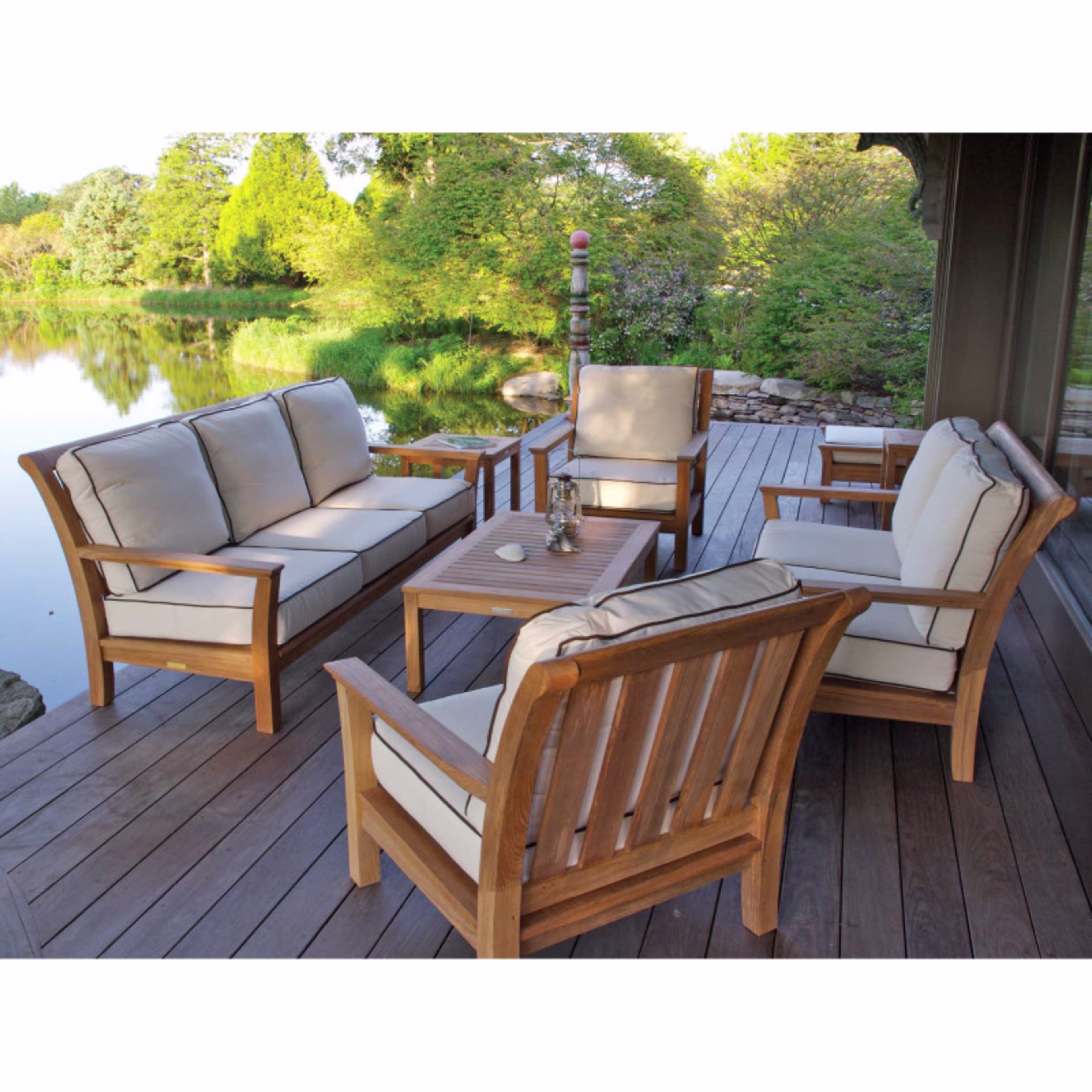 Kingsley Bate Classic/Chelsea 5-Piece Conversational Outdoor Lounging Set