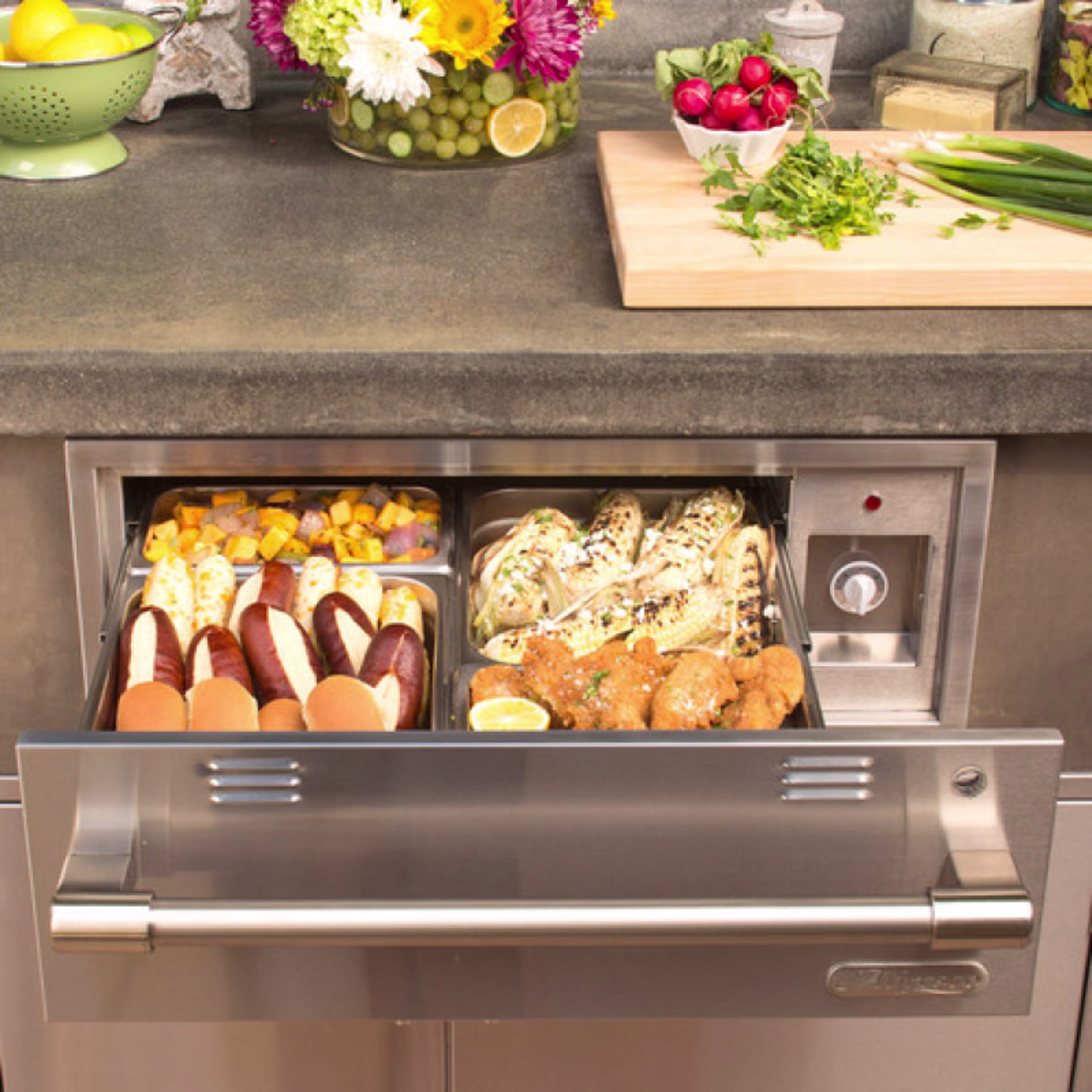 Alfresco Grills 30" Electric Outdoor Kitchen Warming Drawer