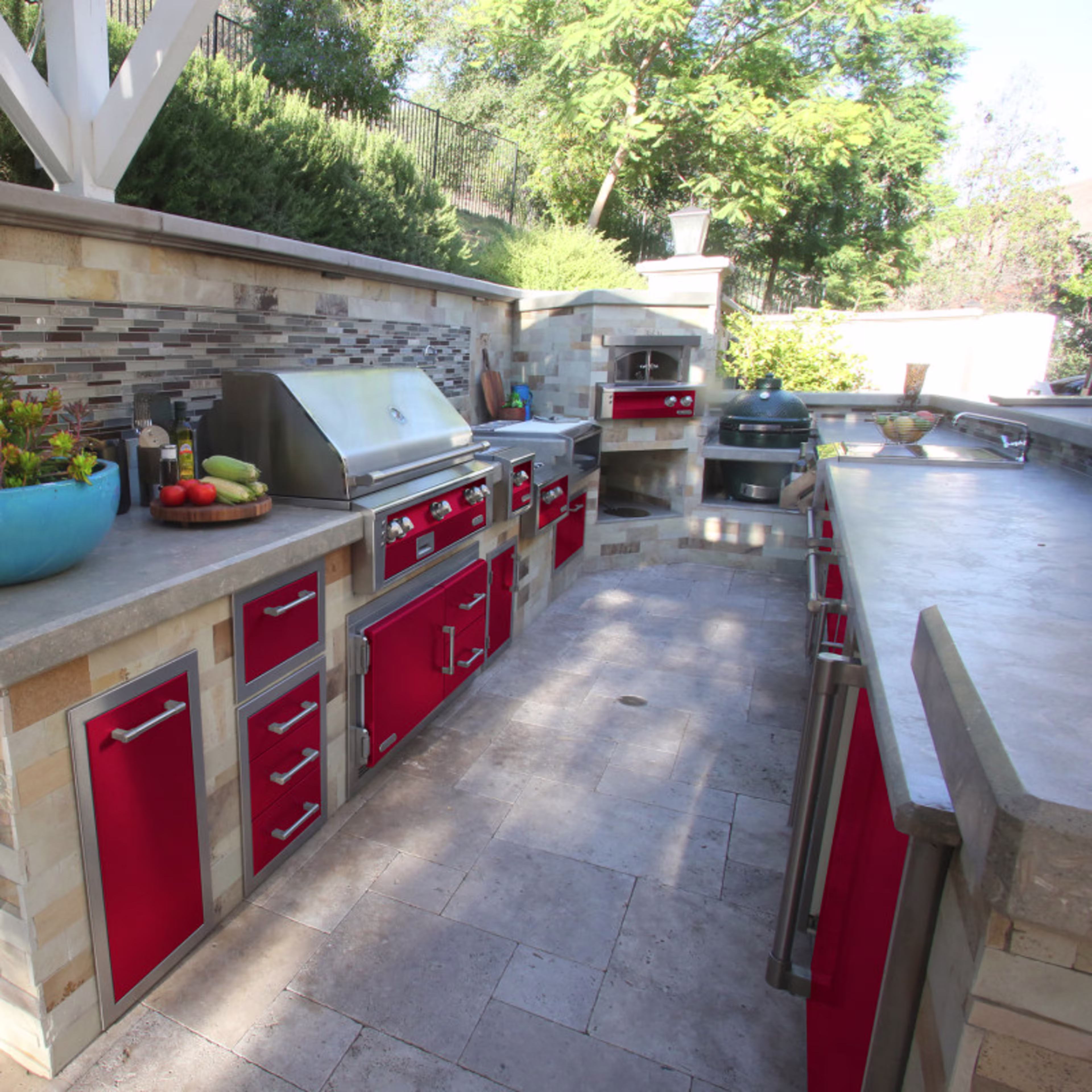 Alfresco Grills 32" Triple Drawers & Door Outdoor Kitchen Cabinet