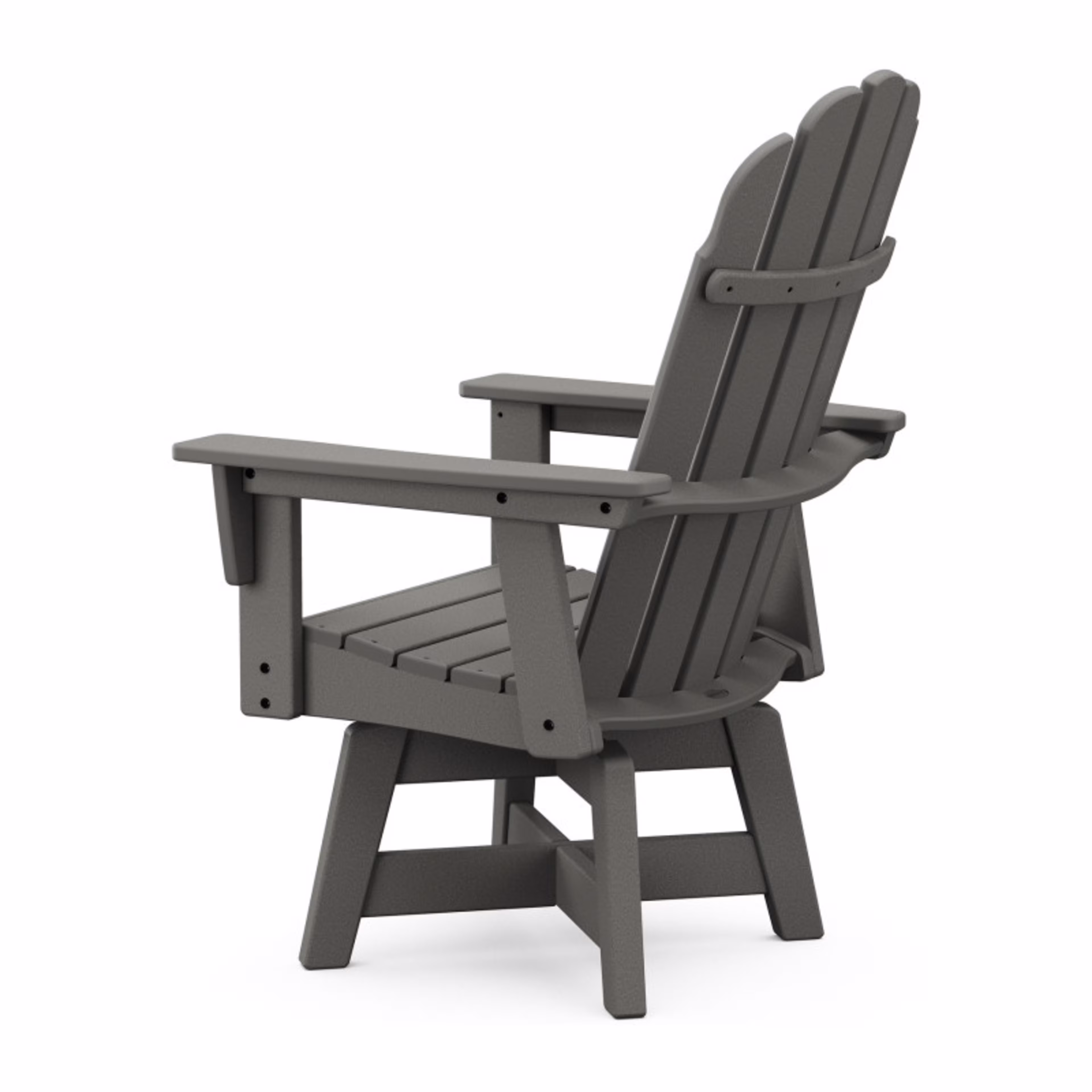 Polywood Vineyard Curveback Adirondack Swivel Dining Armchair