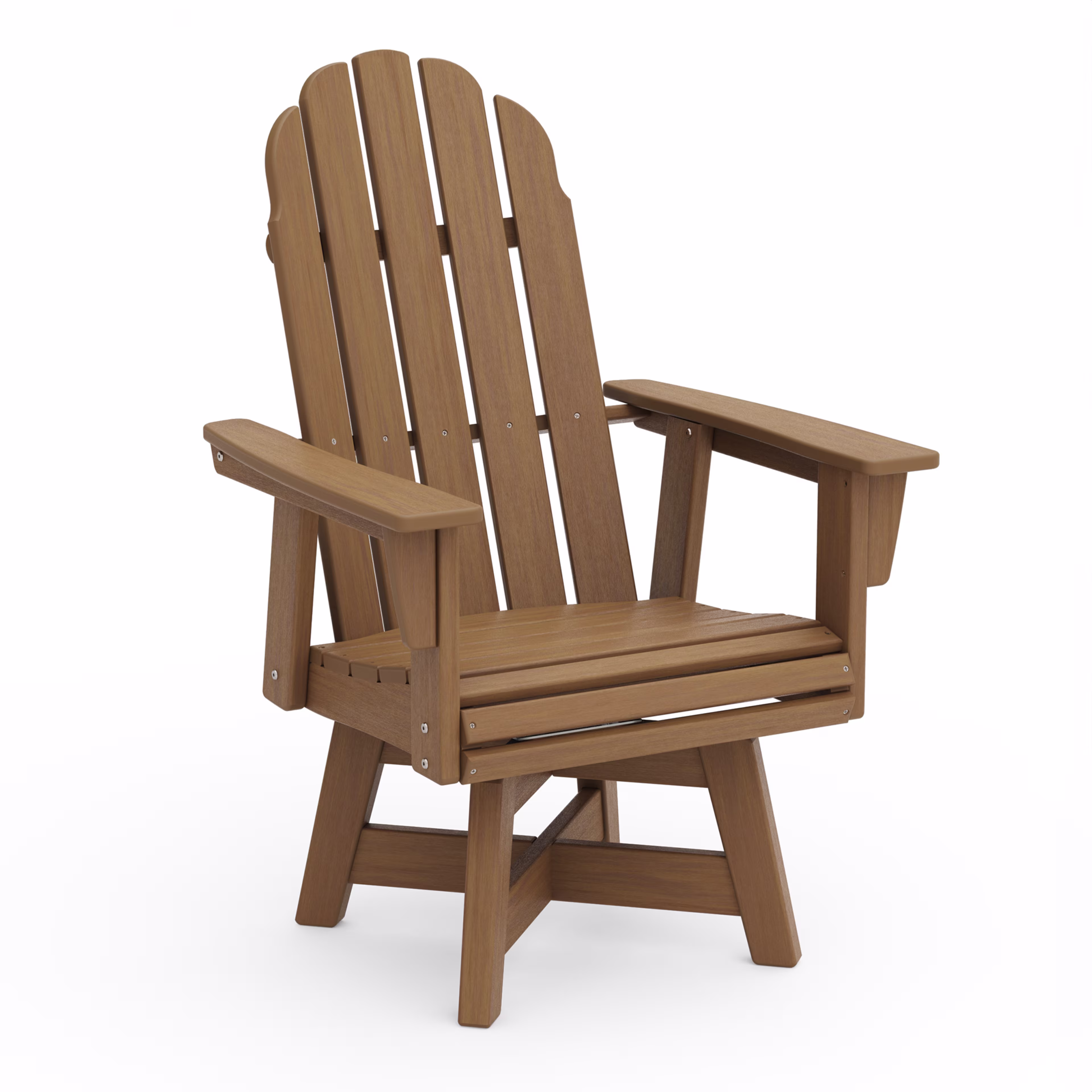 Polywood Vineyard Curveback Adirondack Swivel Dining Armchair