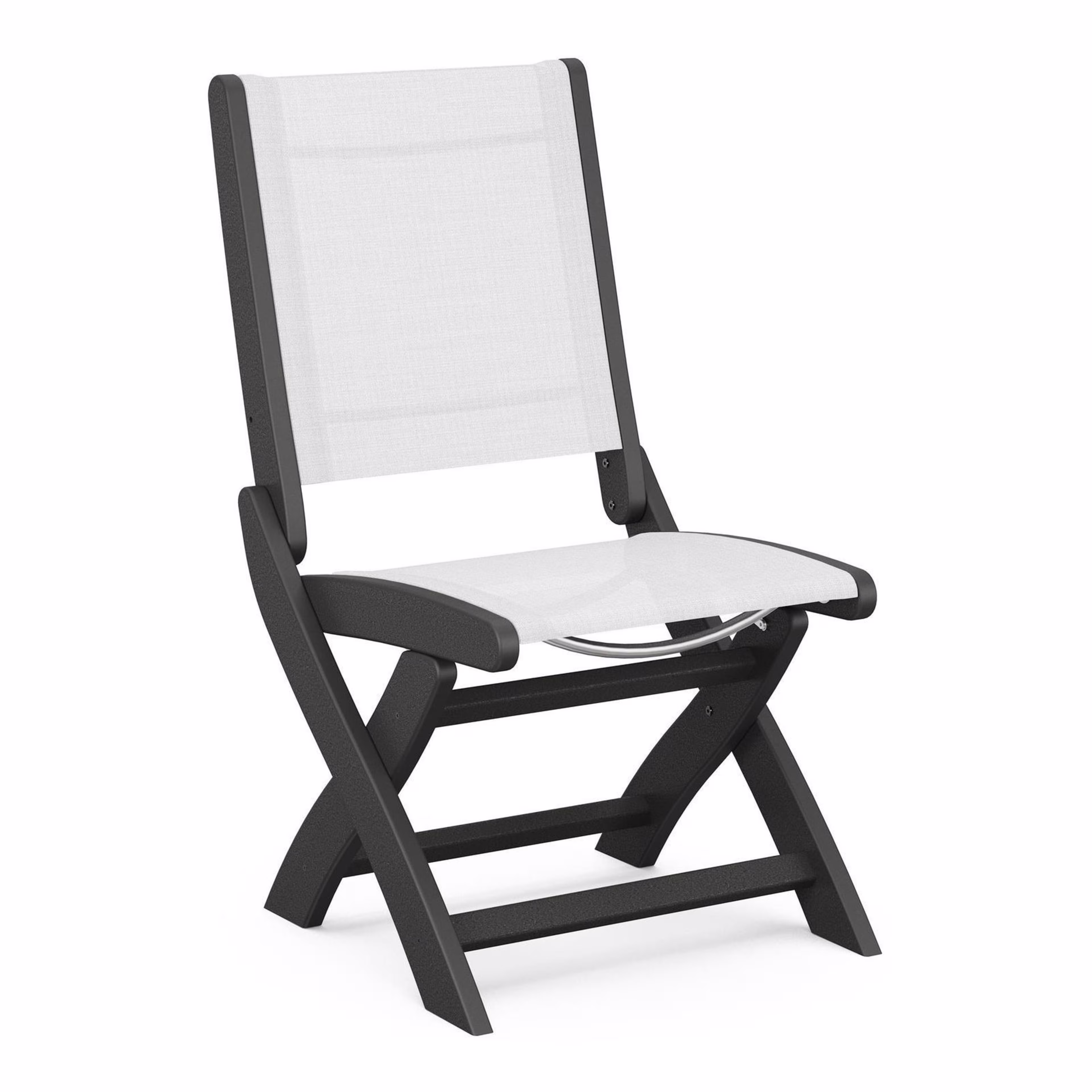 Polywood Coastal Folding Sling Dining Side Chair
