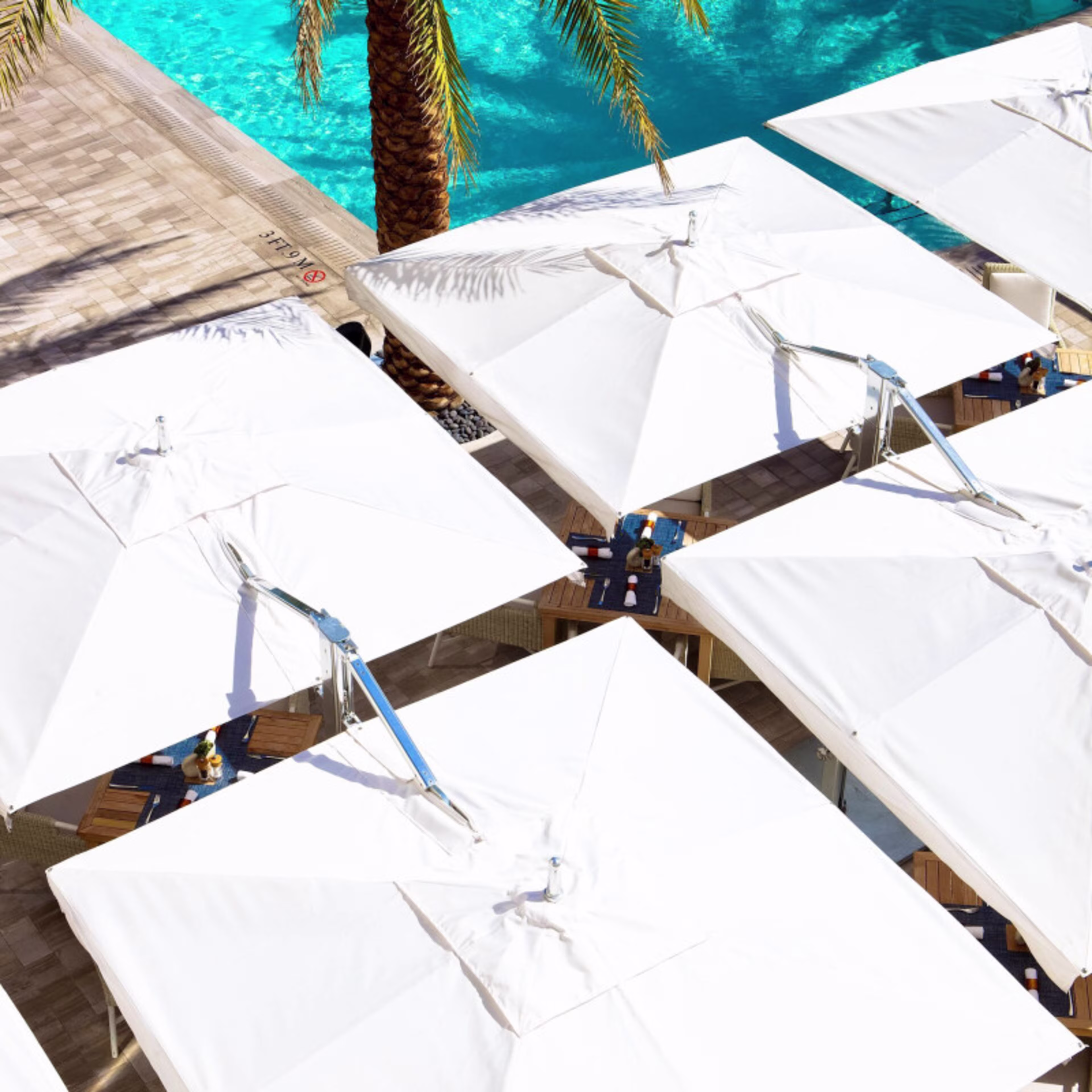Tuuci Ocean Master Max Dual Square Aluminum Cantilever Patio Umbrella