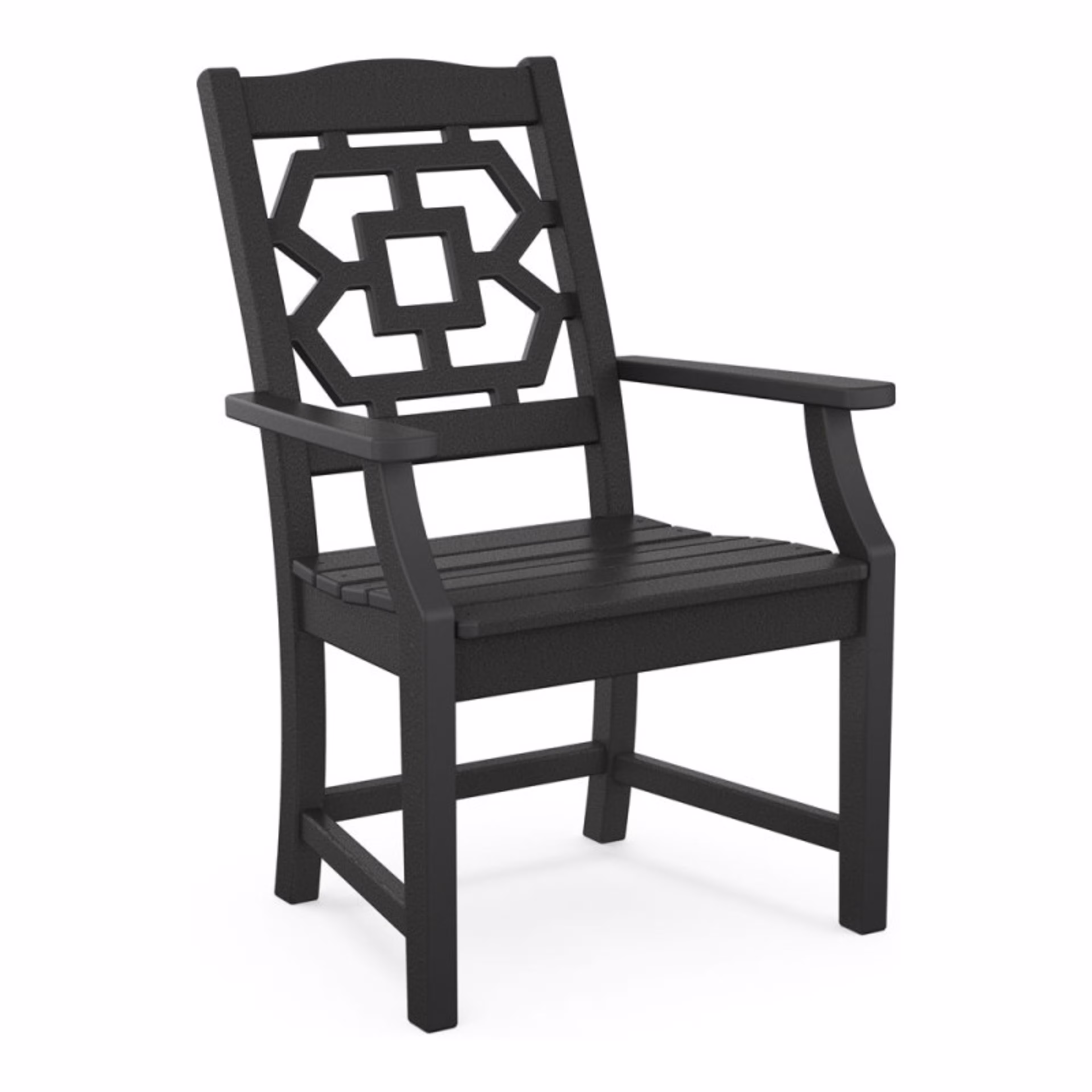 Polywood Chinoiserie 6-Piece Rustic Farmhouse Dining Set with Bench