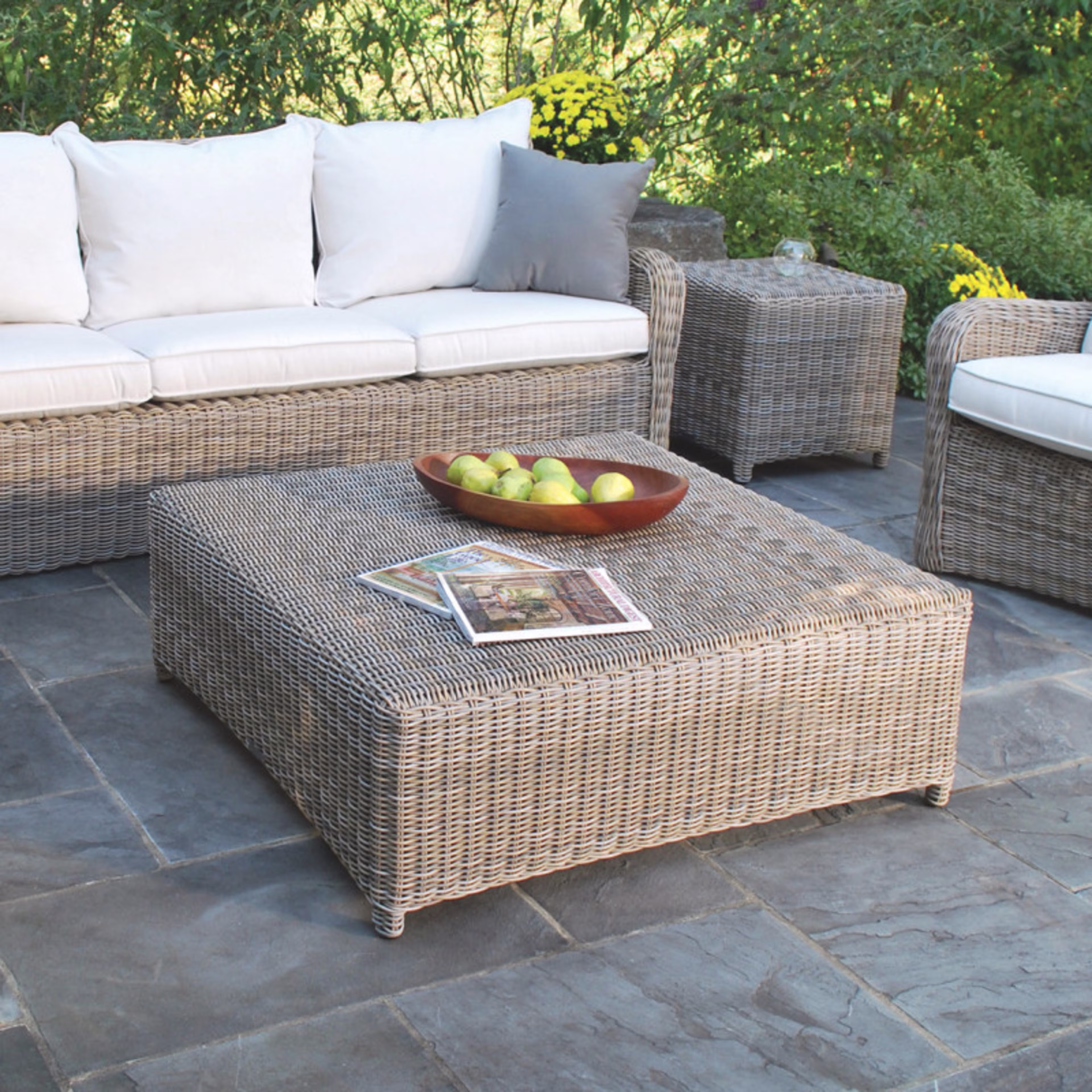Kingsley Bate Sag Harbor 42" Woven Square Chat Table