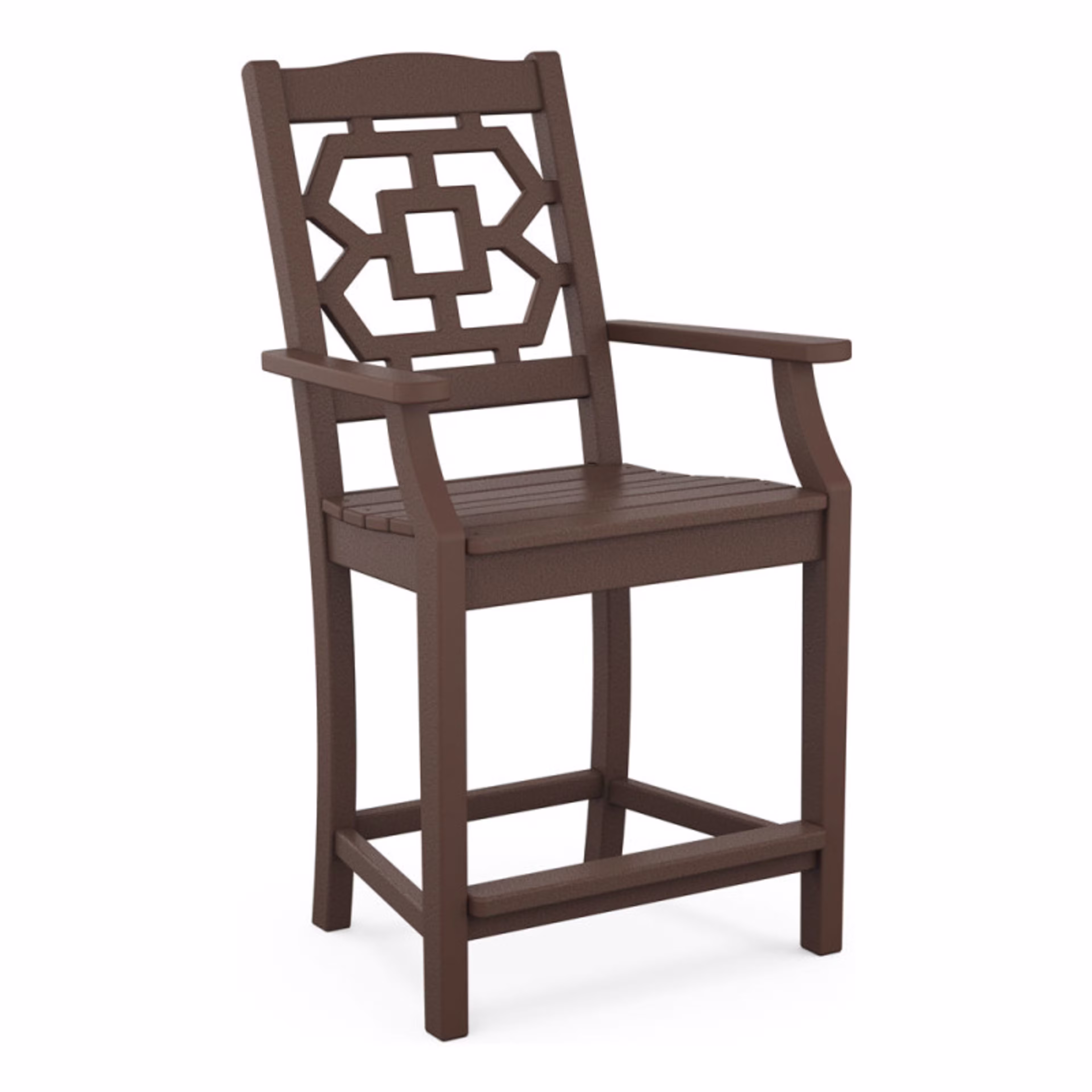 Polywood Chinoiserie 5-Piece Round Farmhouse Counter Set