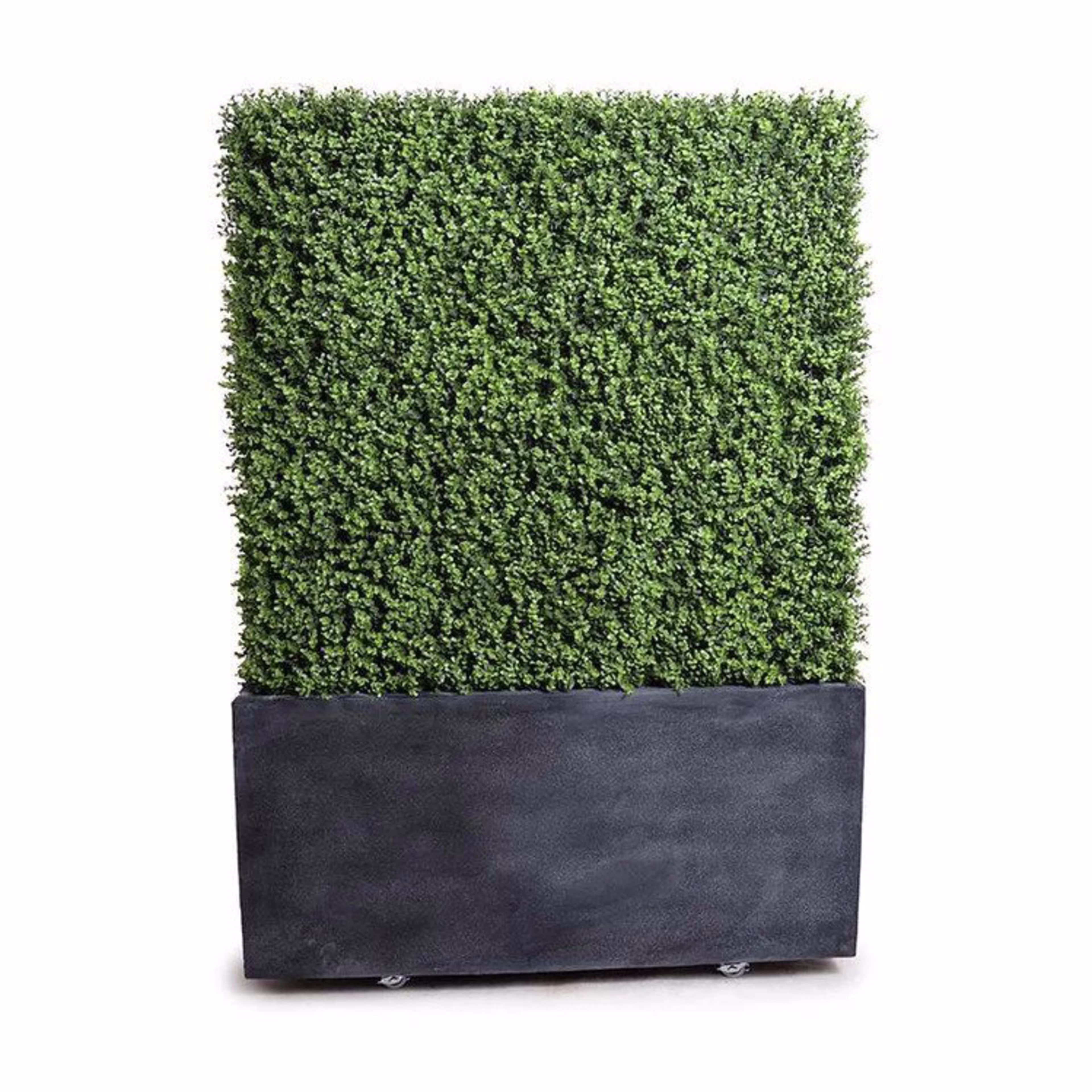 Enduraleaf 62" x 45" Faux Boxwood Hedge in Planter