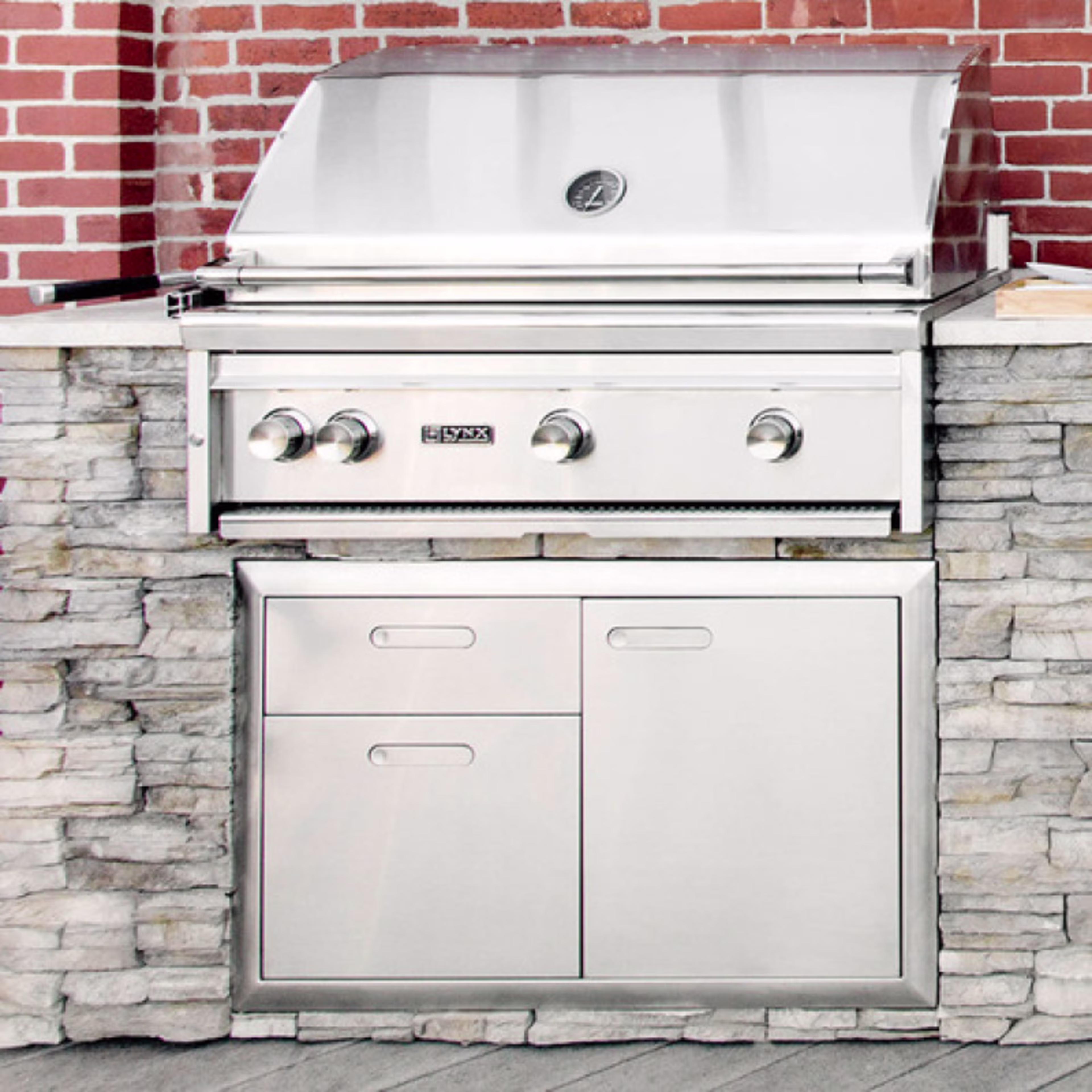 Lynx Grills Ventana Access 36" Door and Double Drawer Combination Outdoor Kitchen Cabinet