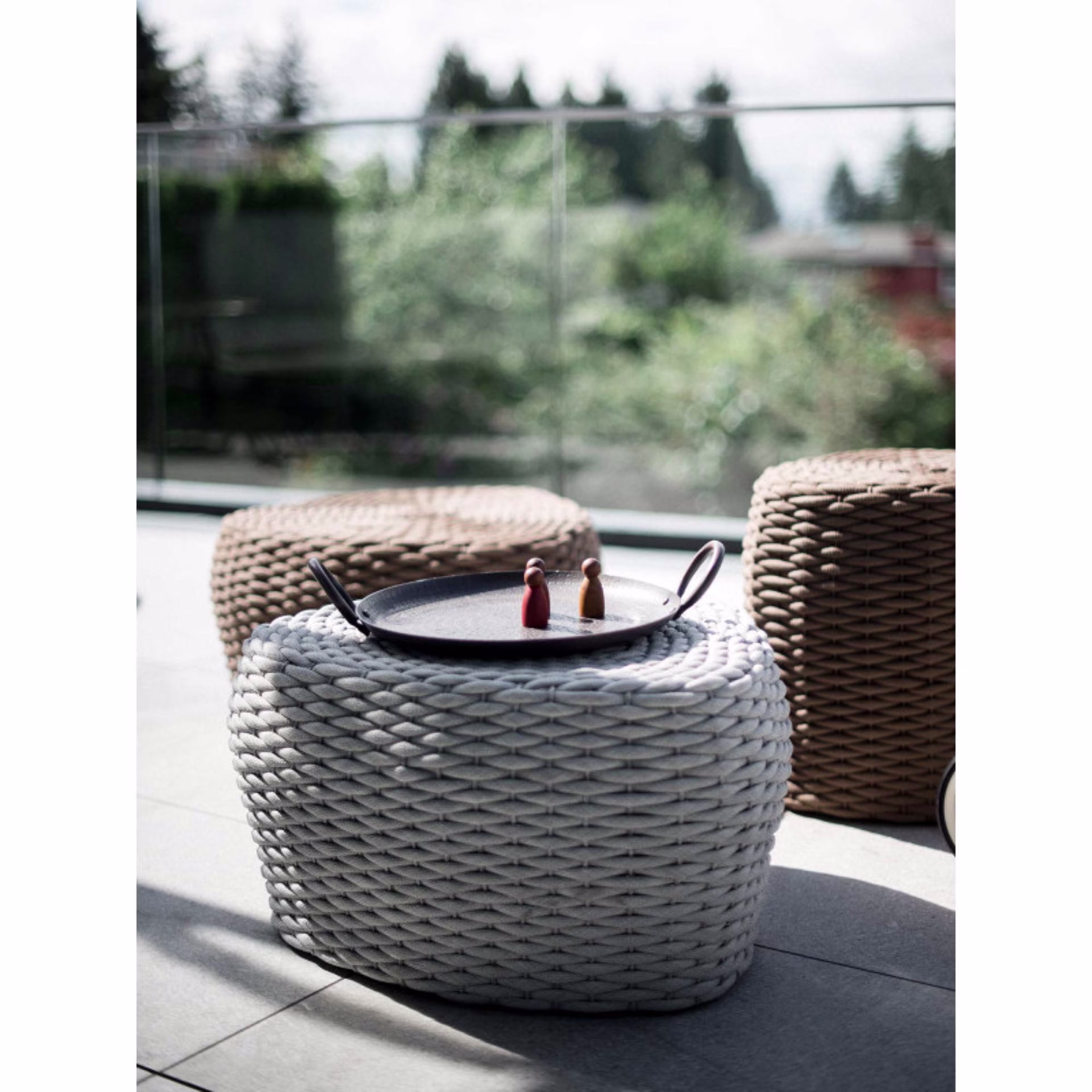Ratana Roca Woven Short Stool