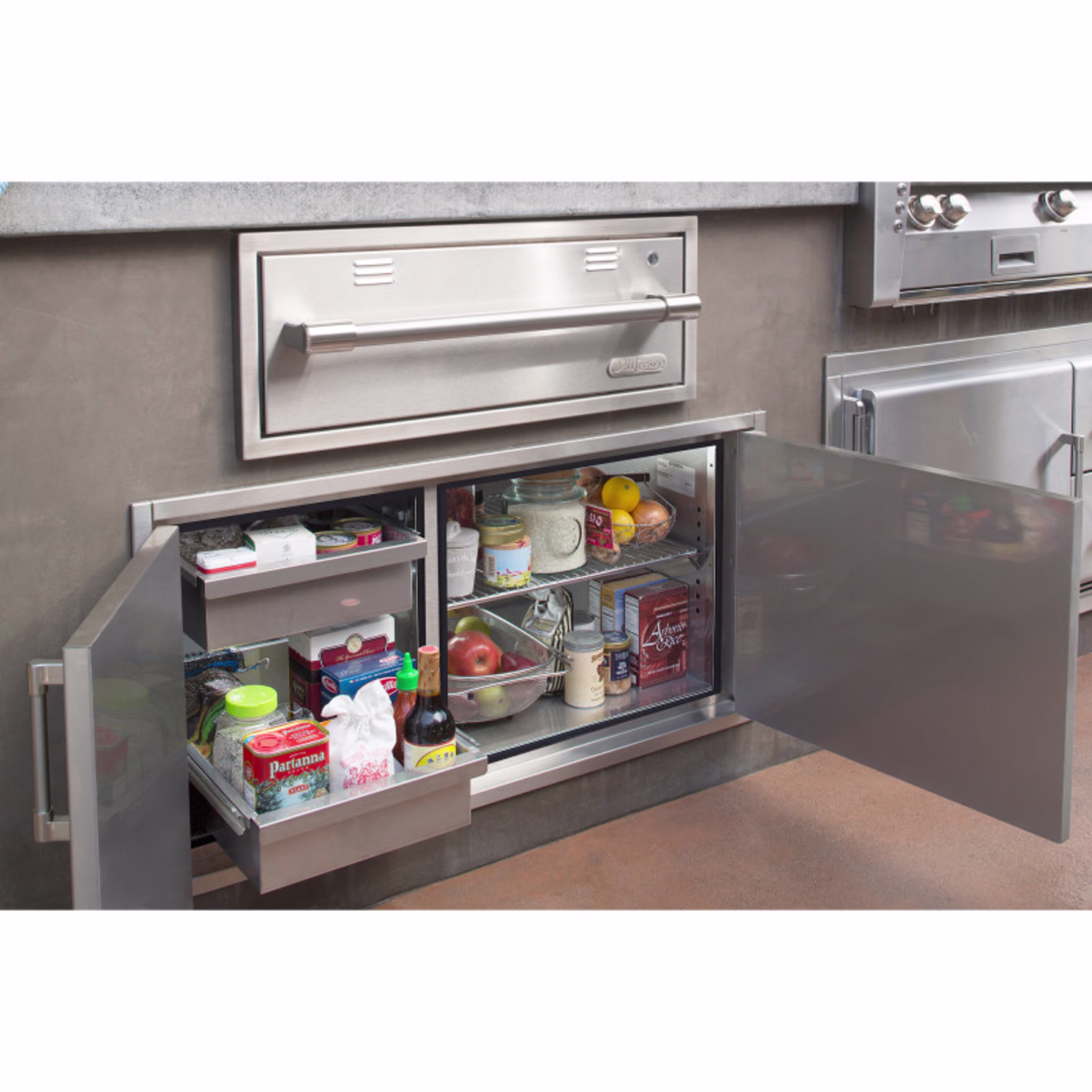 Alfresco Grills 42" Low Profile Dry Storage Pantry Outdoor Kitchen Cabinet