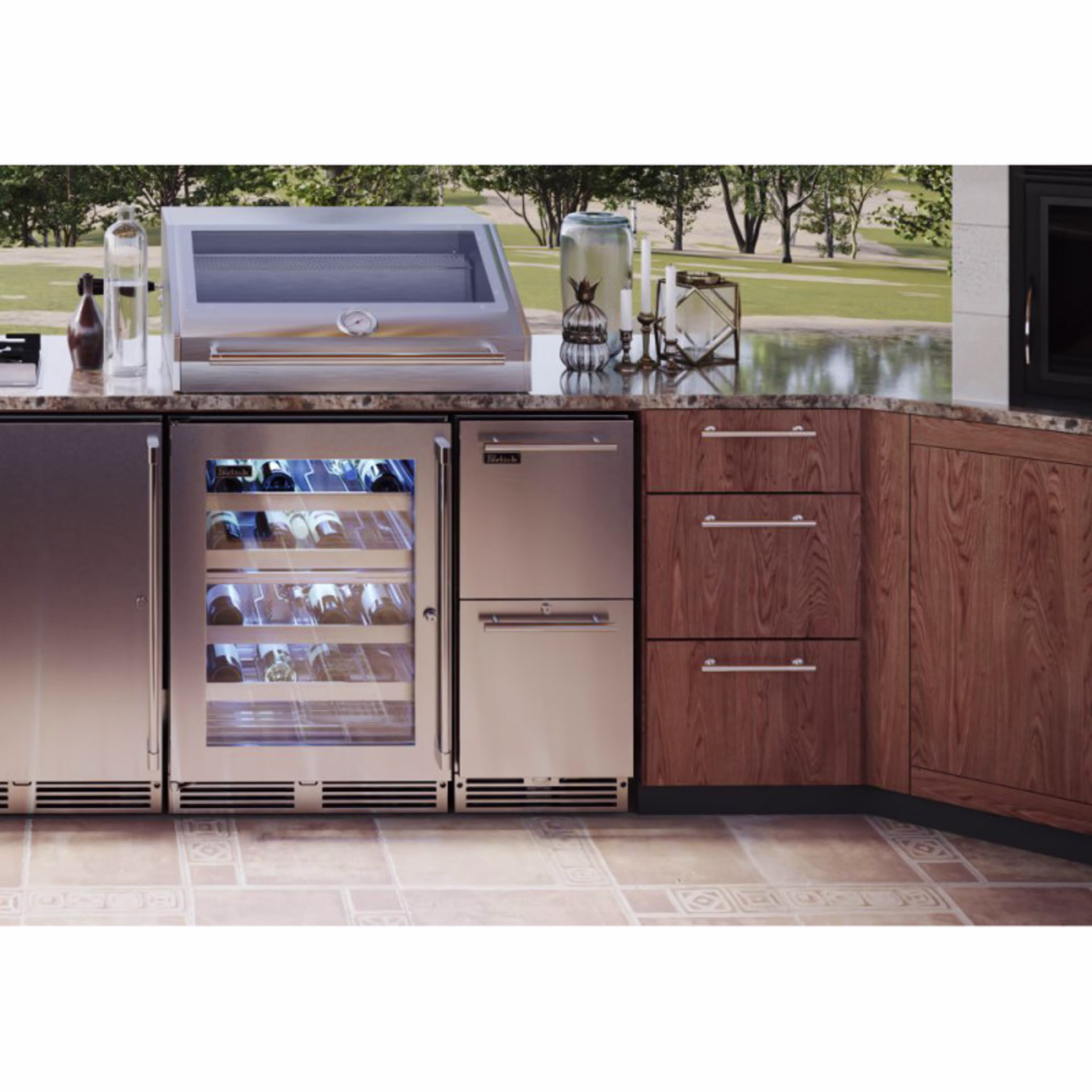 Perlick Signature Series 15" Outdoor Refrigerated Drawers - Marine and Coastal Series