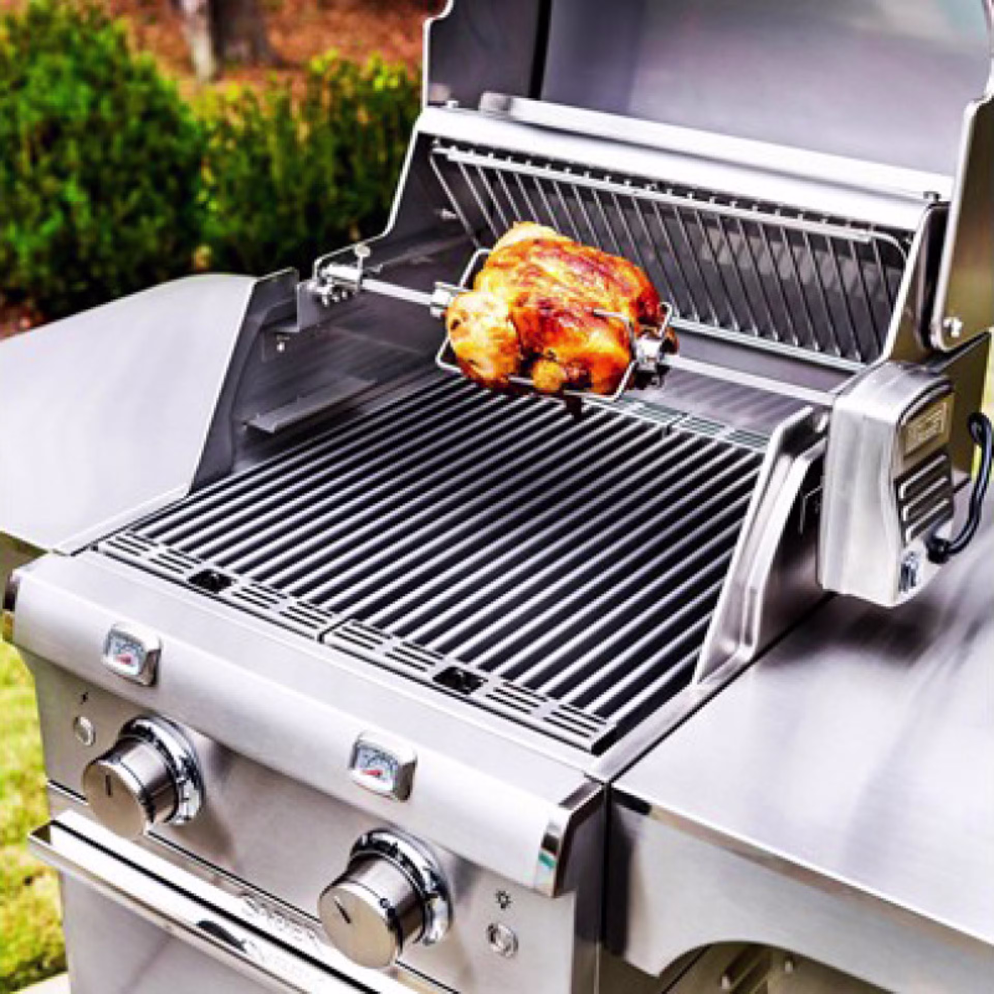 Saber Grills 2-Burner BBQ Rotisserie Spit Rod