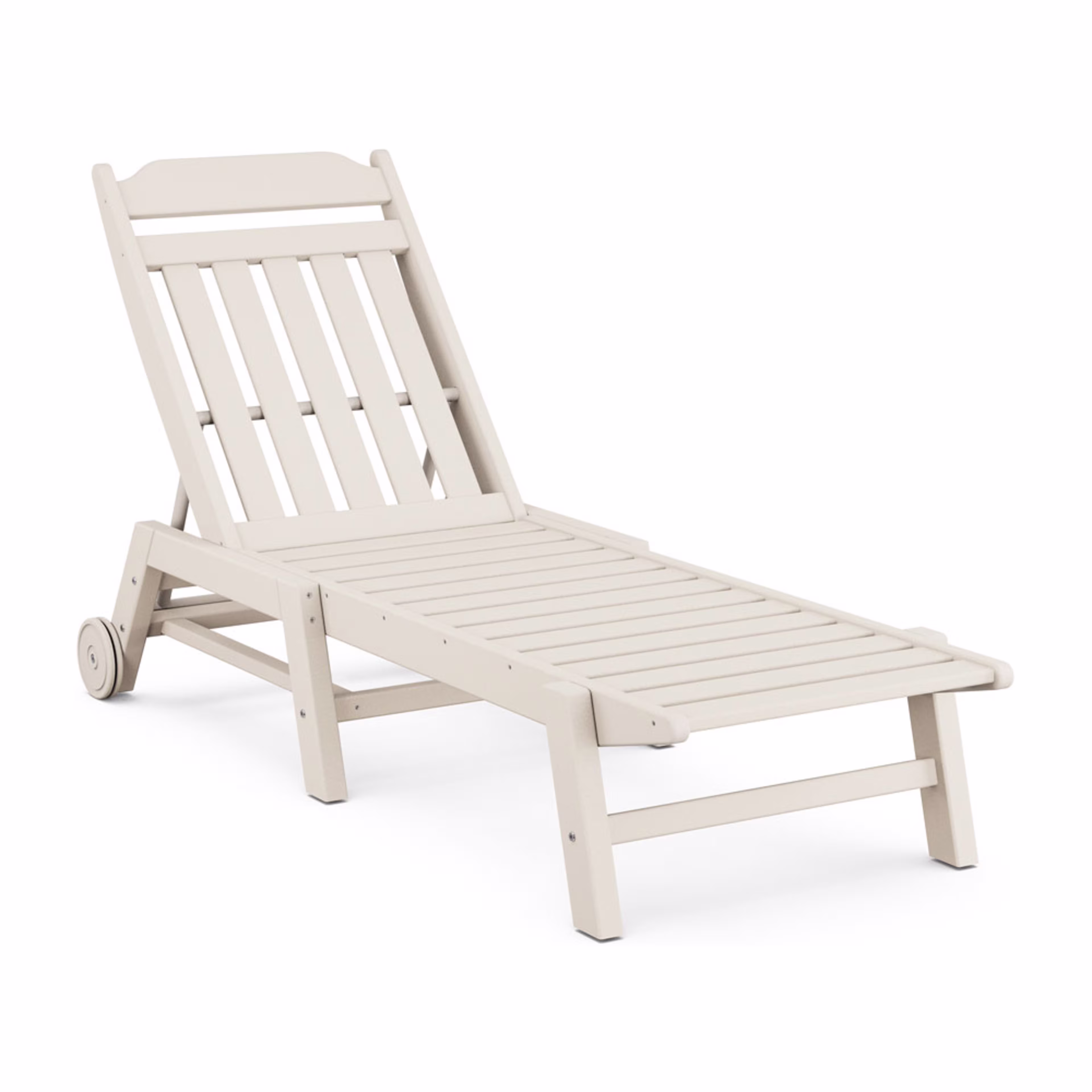 Polywood Cottage Chaise Lounge with Wheels