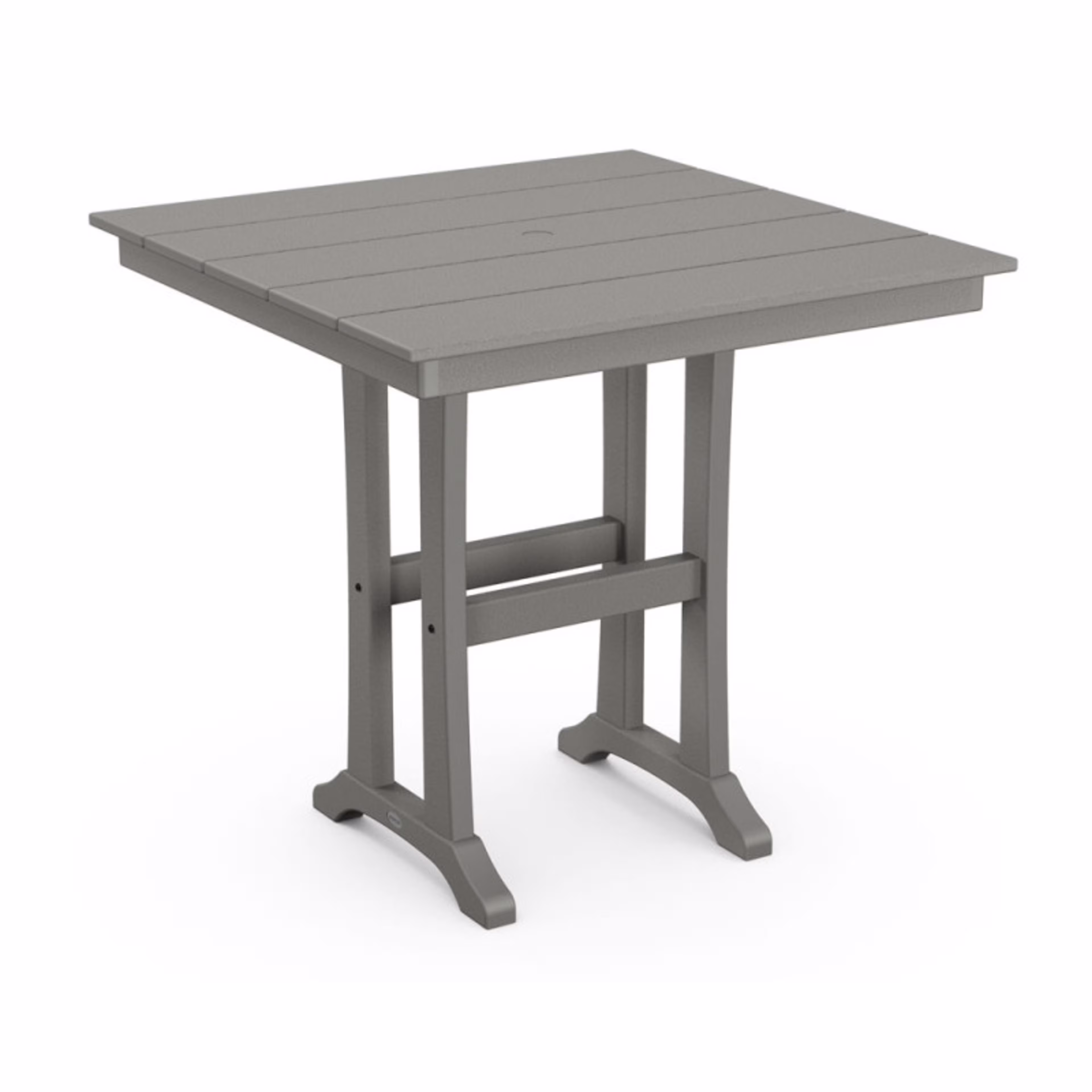 Polywood Cottage 5-Piece Farmhouse Counter Set with Trestle Legs