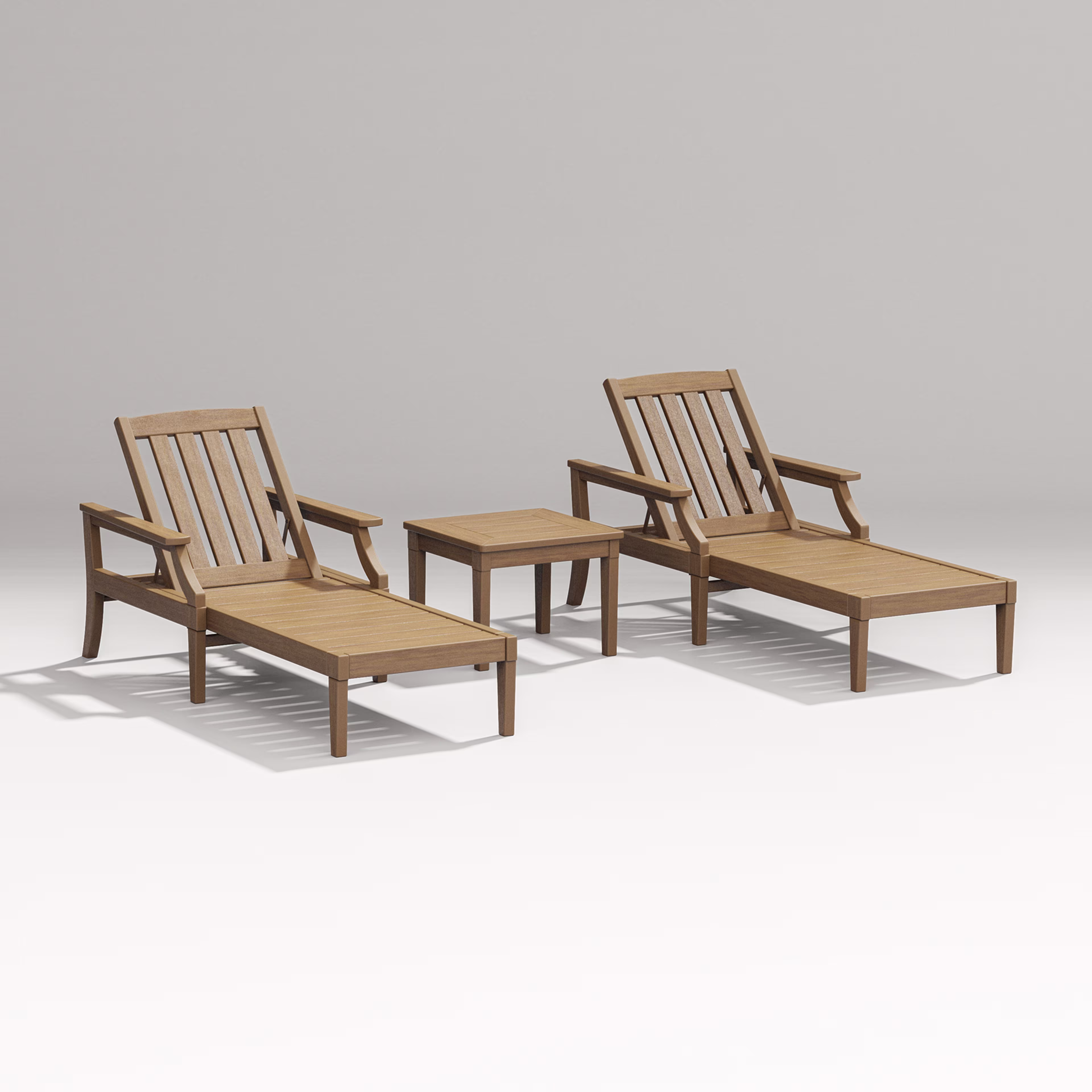 Polywood Estate 3-Piece Chaise Lounge Set