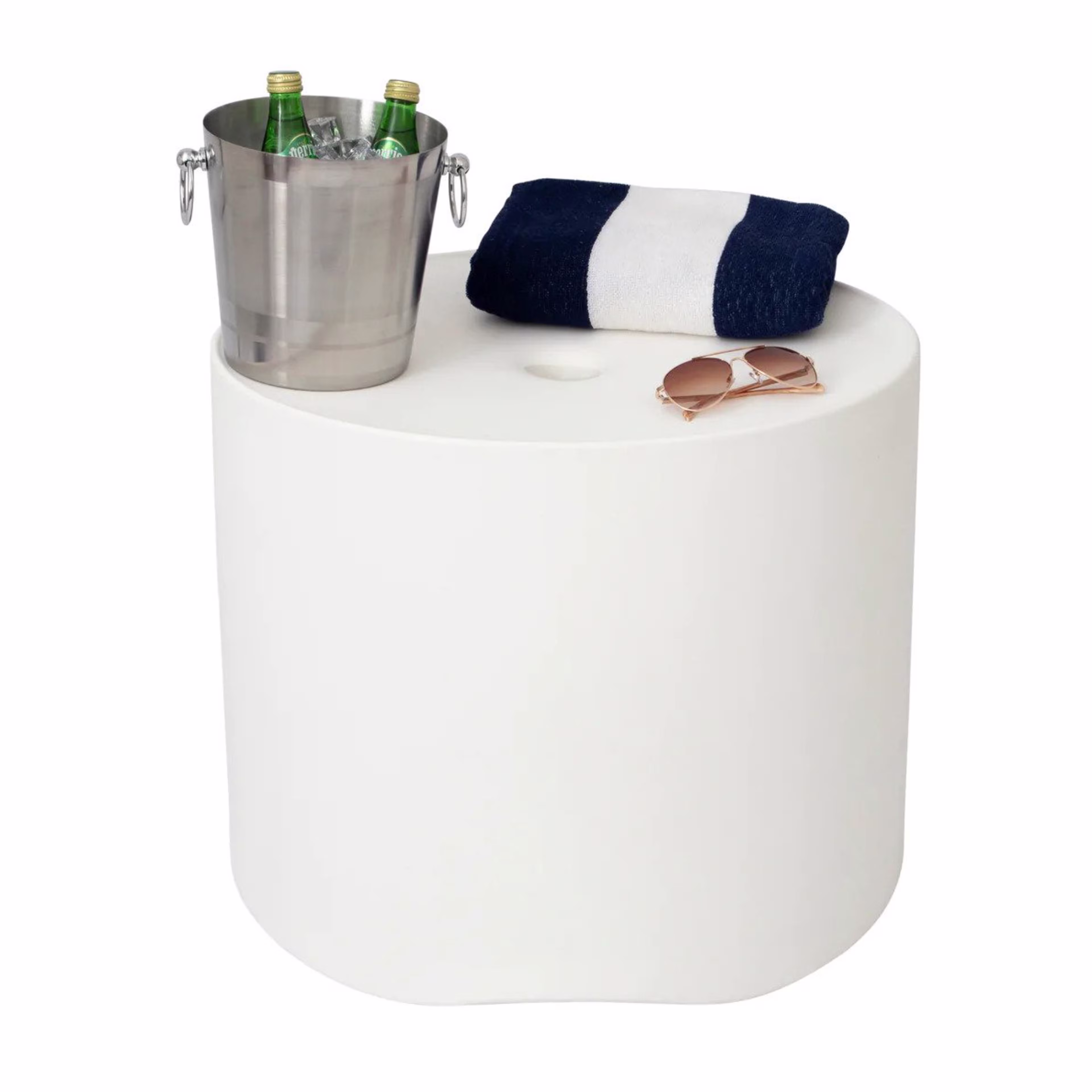 Floating Luxuries Kai 24" Polymer Round Side Table