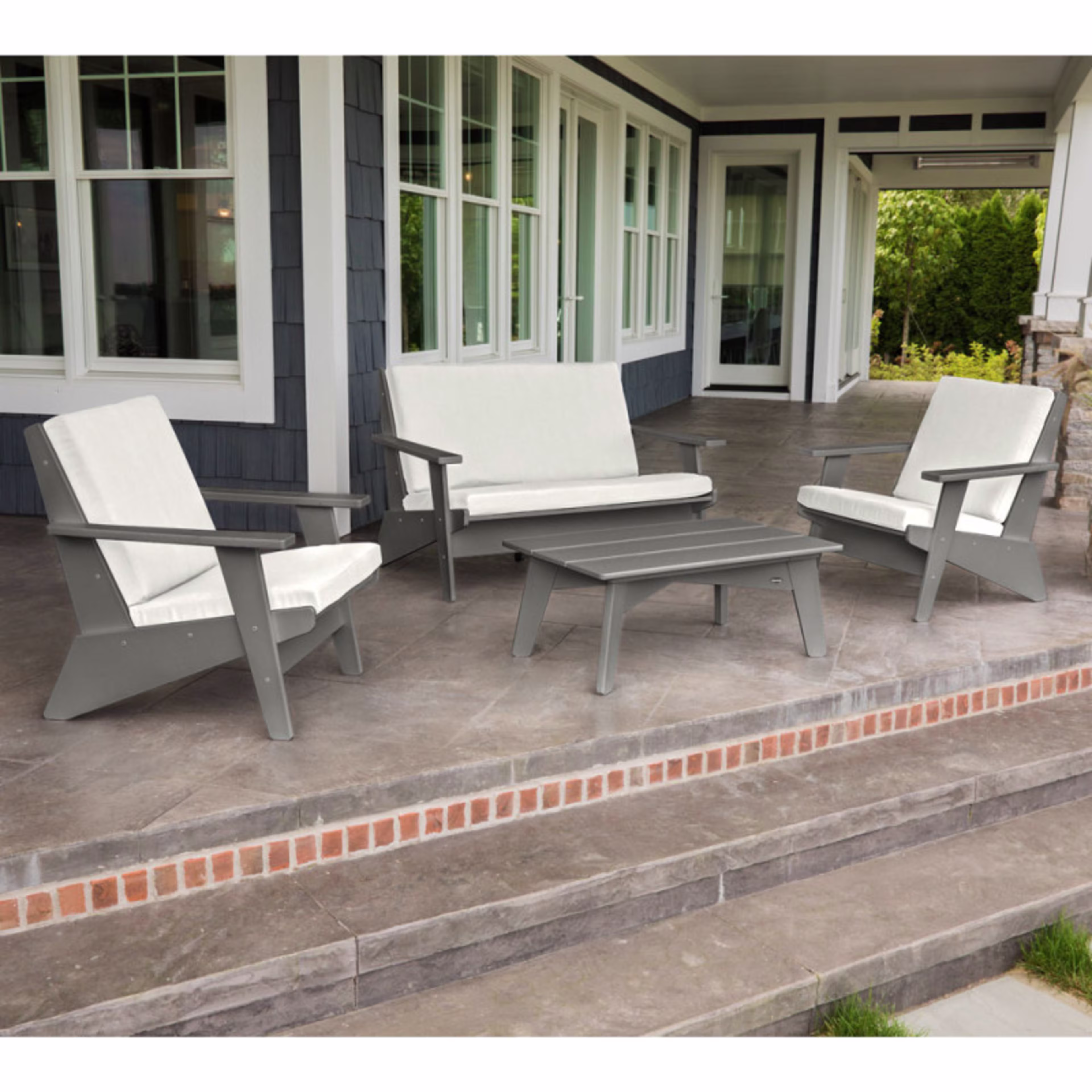 Polywood Riviera Modern Lounge 4-Piece Set