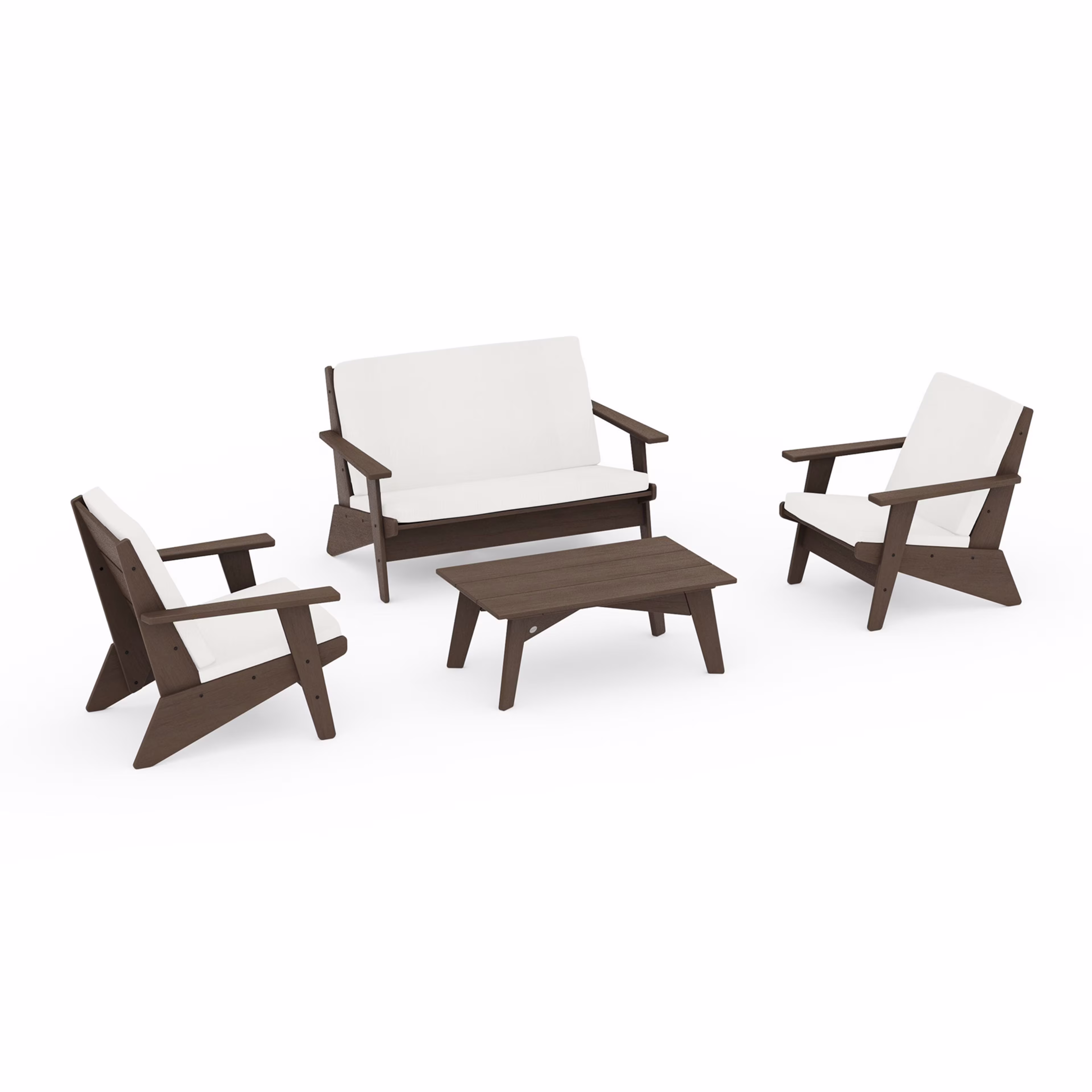 Polywood Riviera Modern Lounge 4-Piece Set