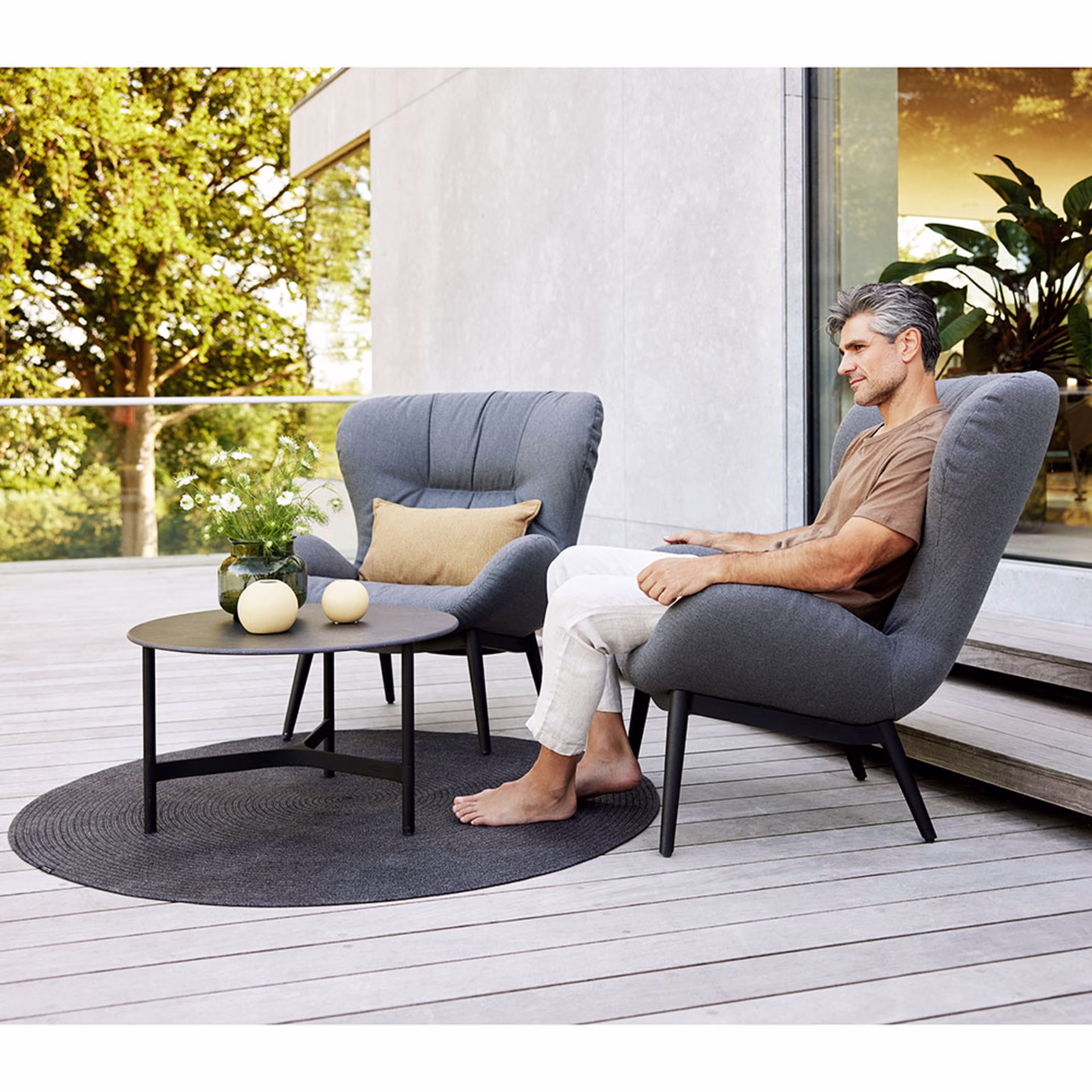 Cane-line Twist/Serene 3-Piece Conversational Outdoor Lounging Set
