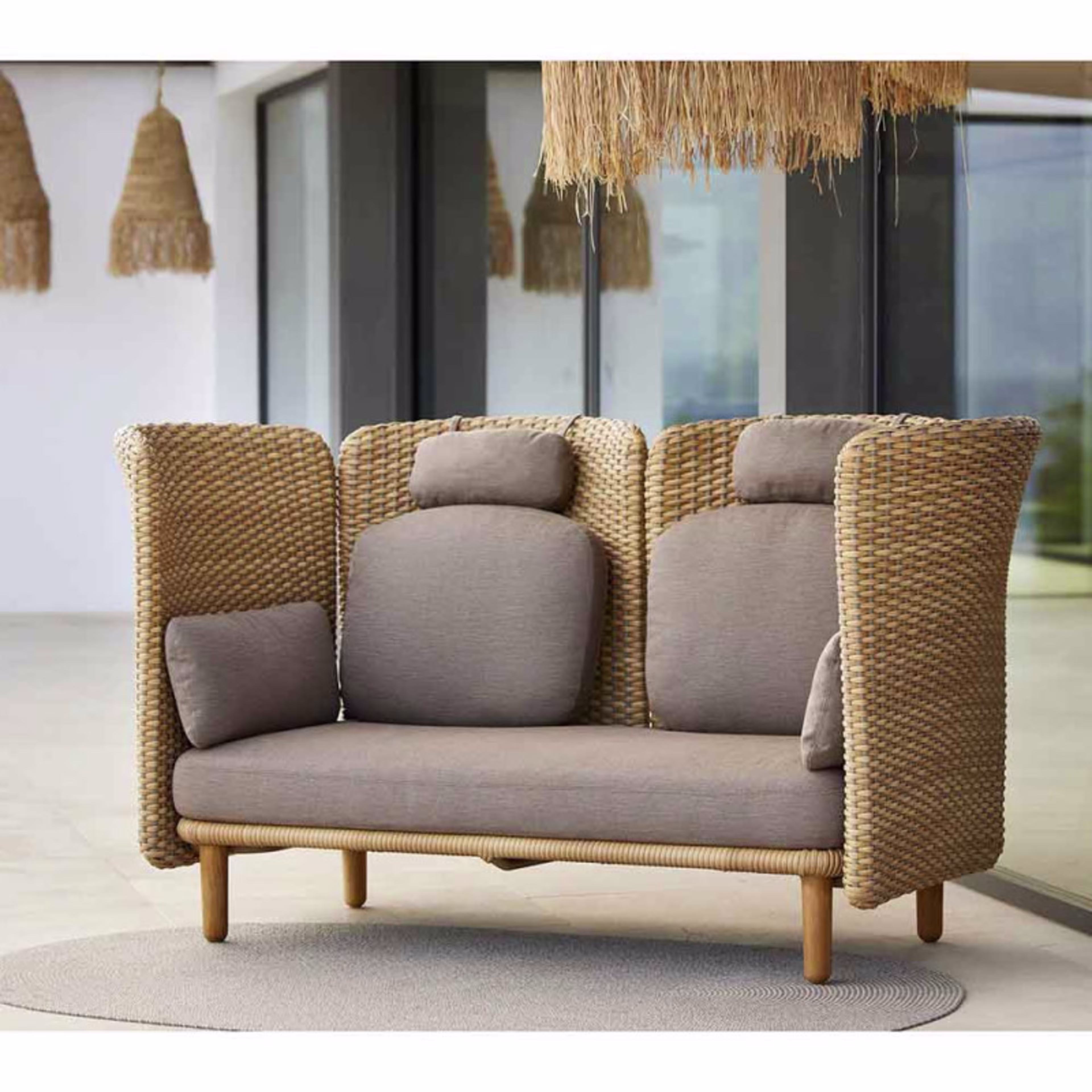 Cane-line Arch Woven 2-Seater Sofa Module Outdoor Sectional Unit