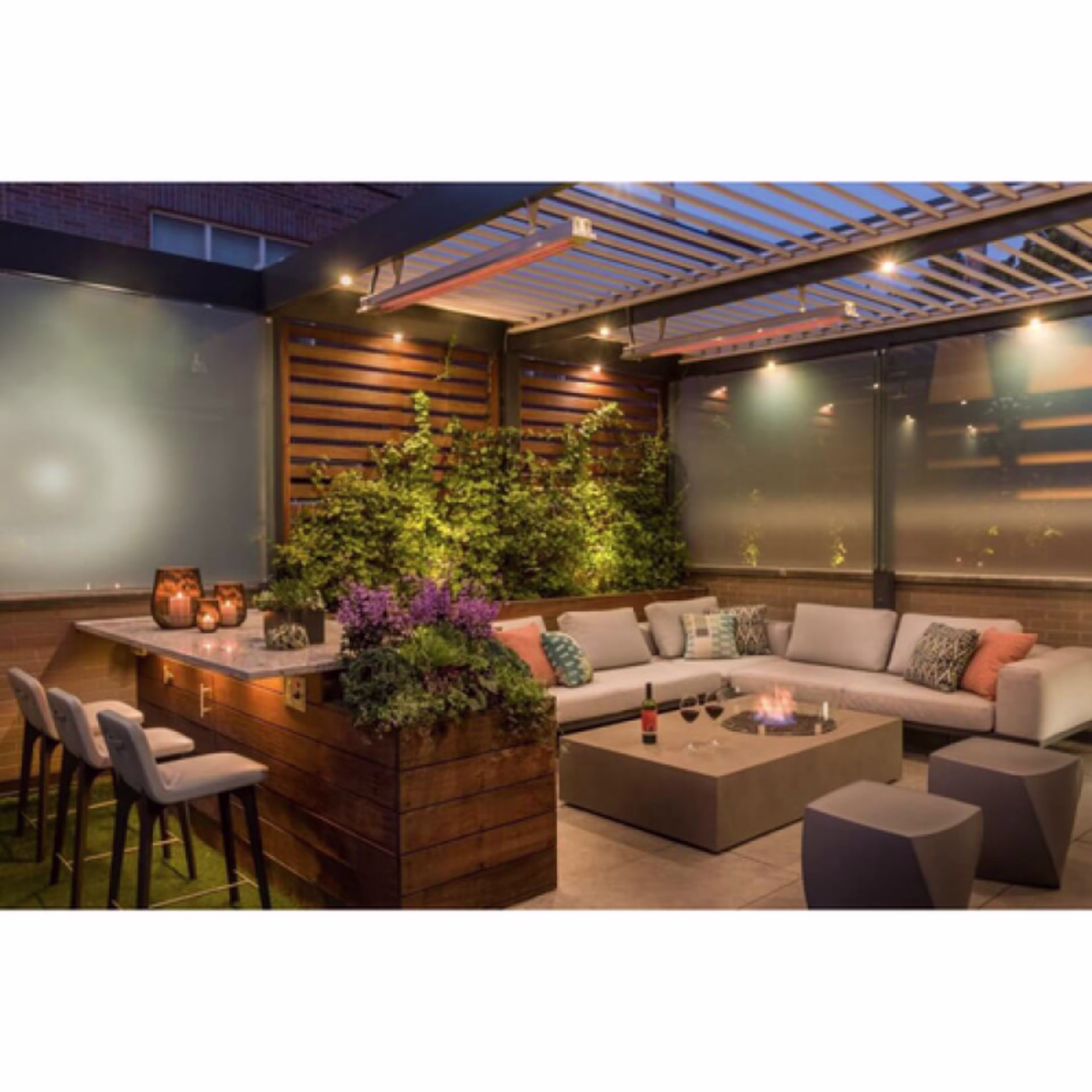 Infratech SL-Series 63.5" Single Element Wall Mount Electric Patio Heater - 4000 Watt