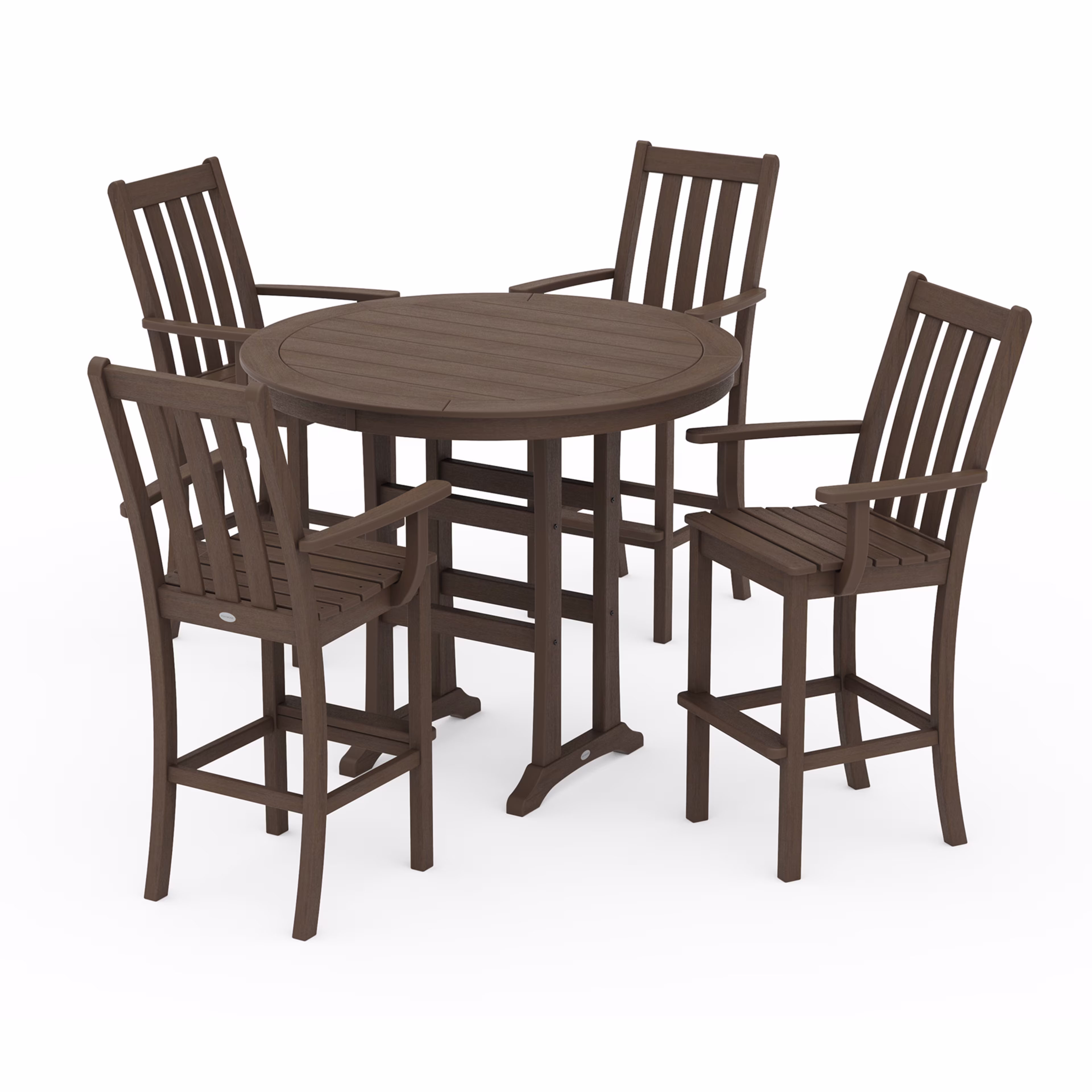 Polywood Vineyard 5-Piece Round Bar Set