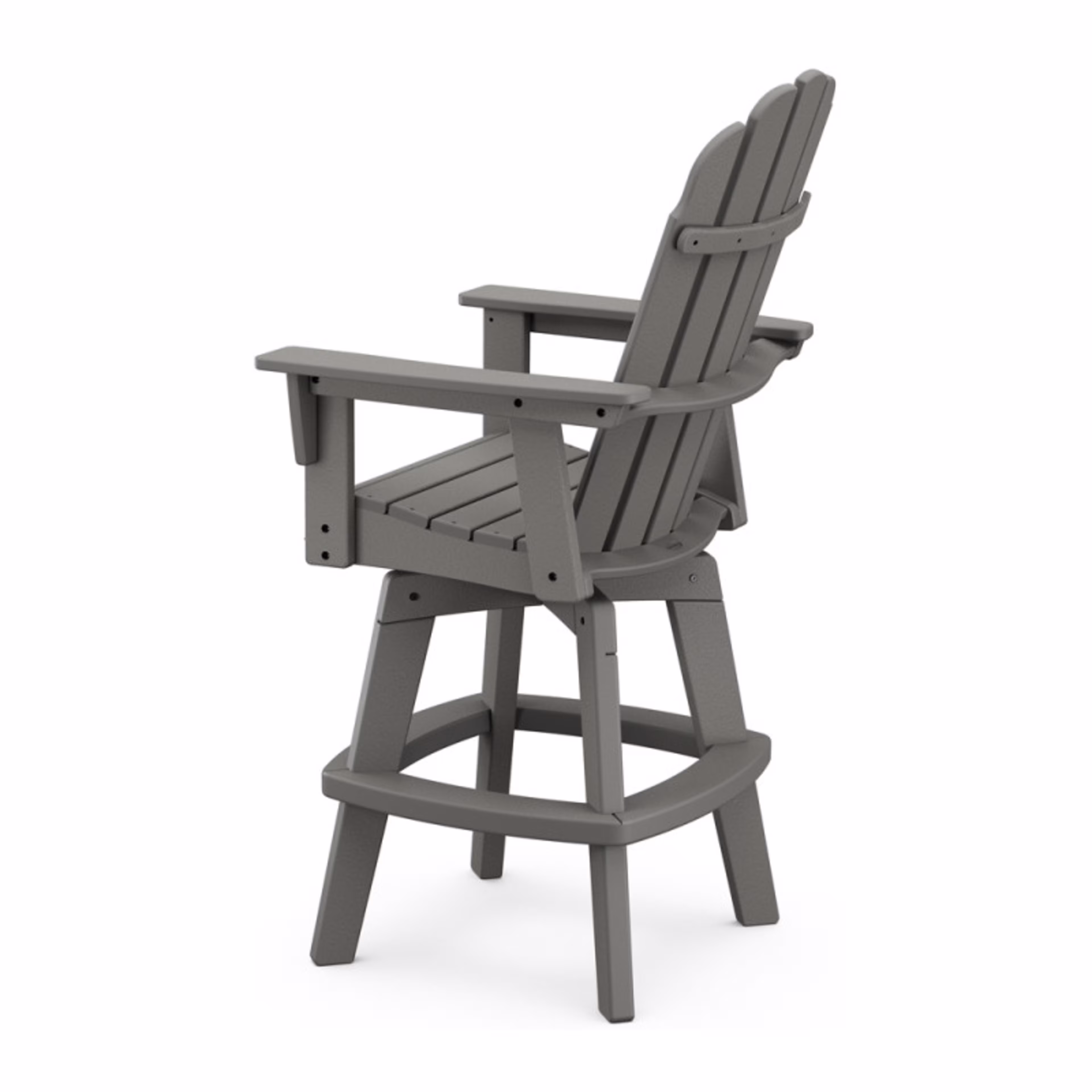 Polywood Vineyard Curveback Adirondack Swivel Bar Armchair