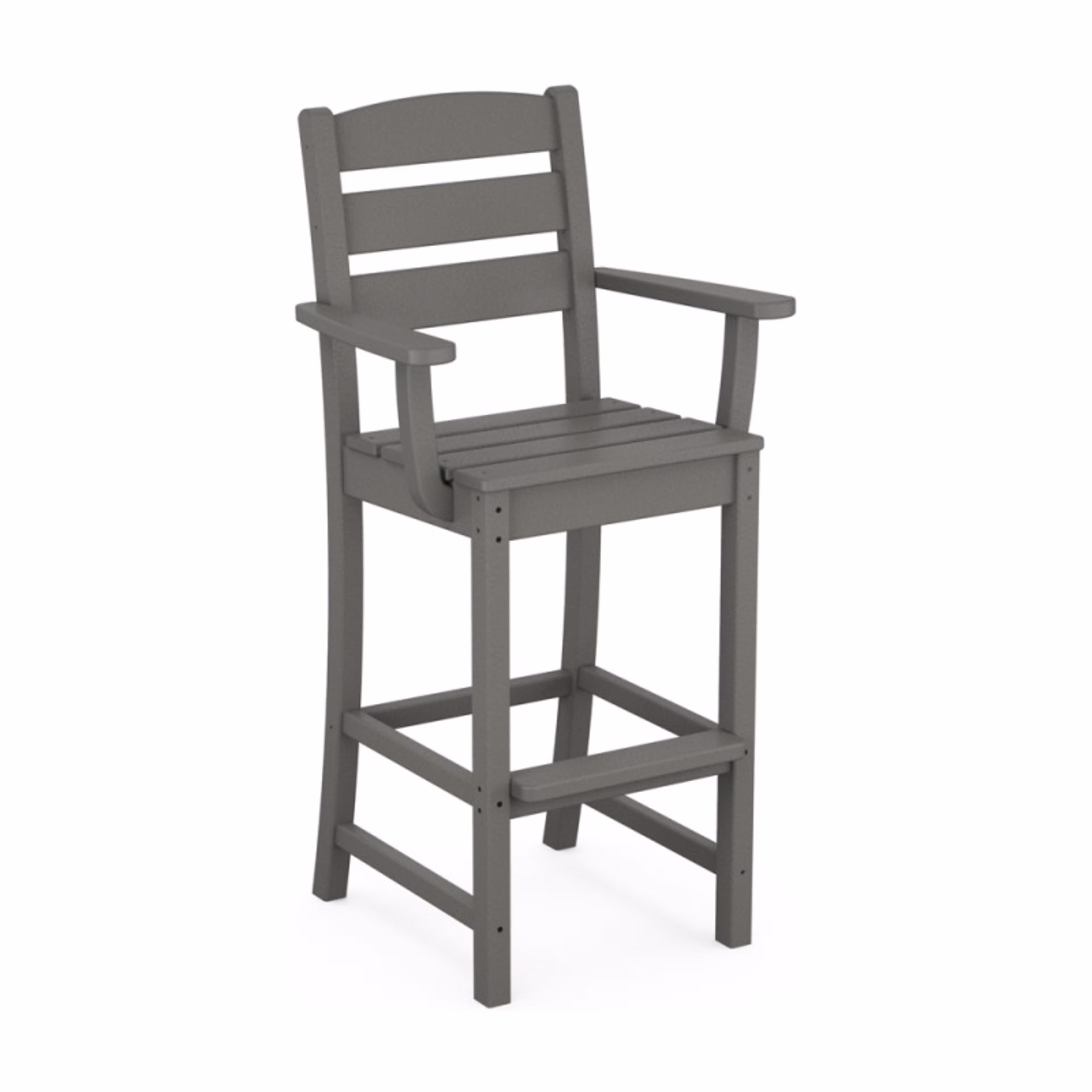 Polywood Lakeside 3-Piece Round Bar Arm Chair Set