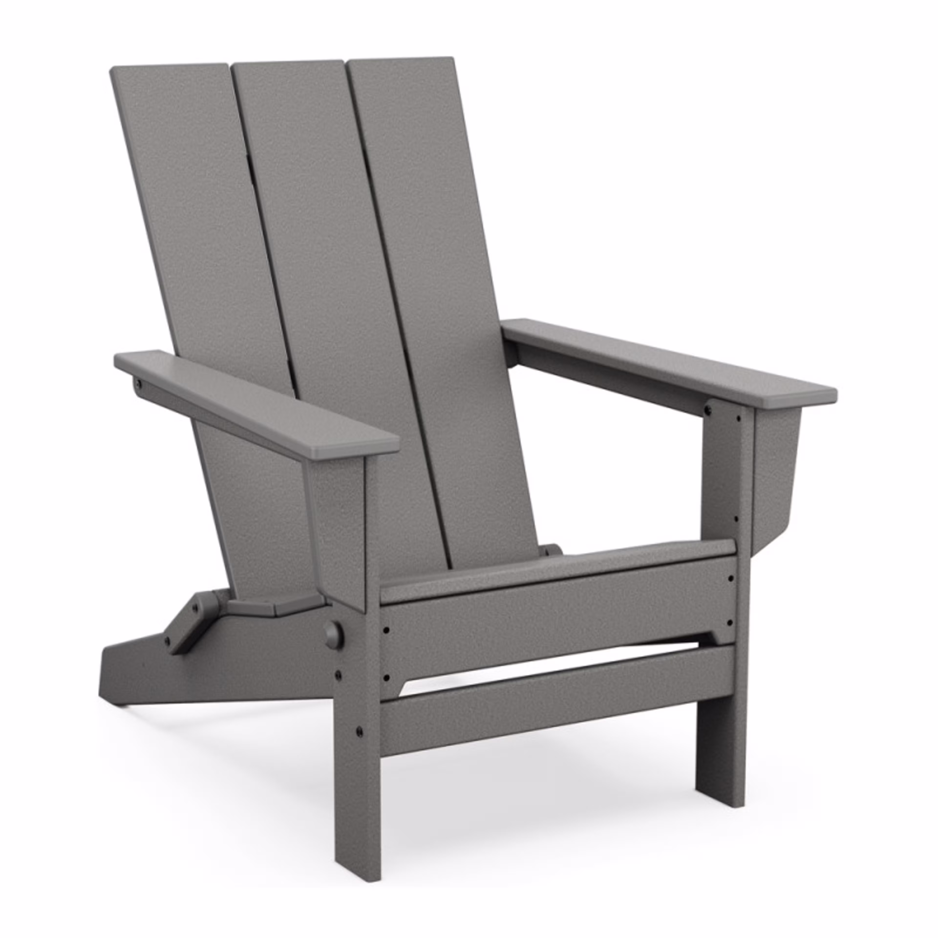 Polywood Modern Studio Folding Adirondack Chair with Side Table