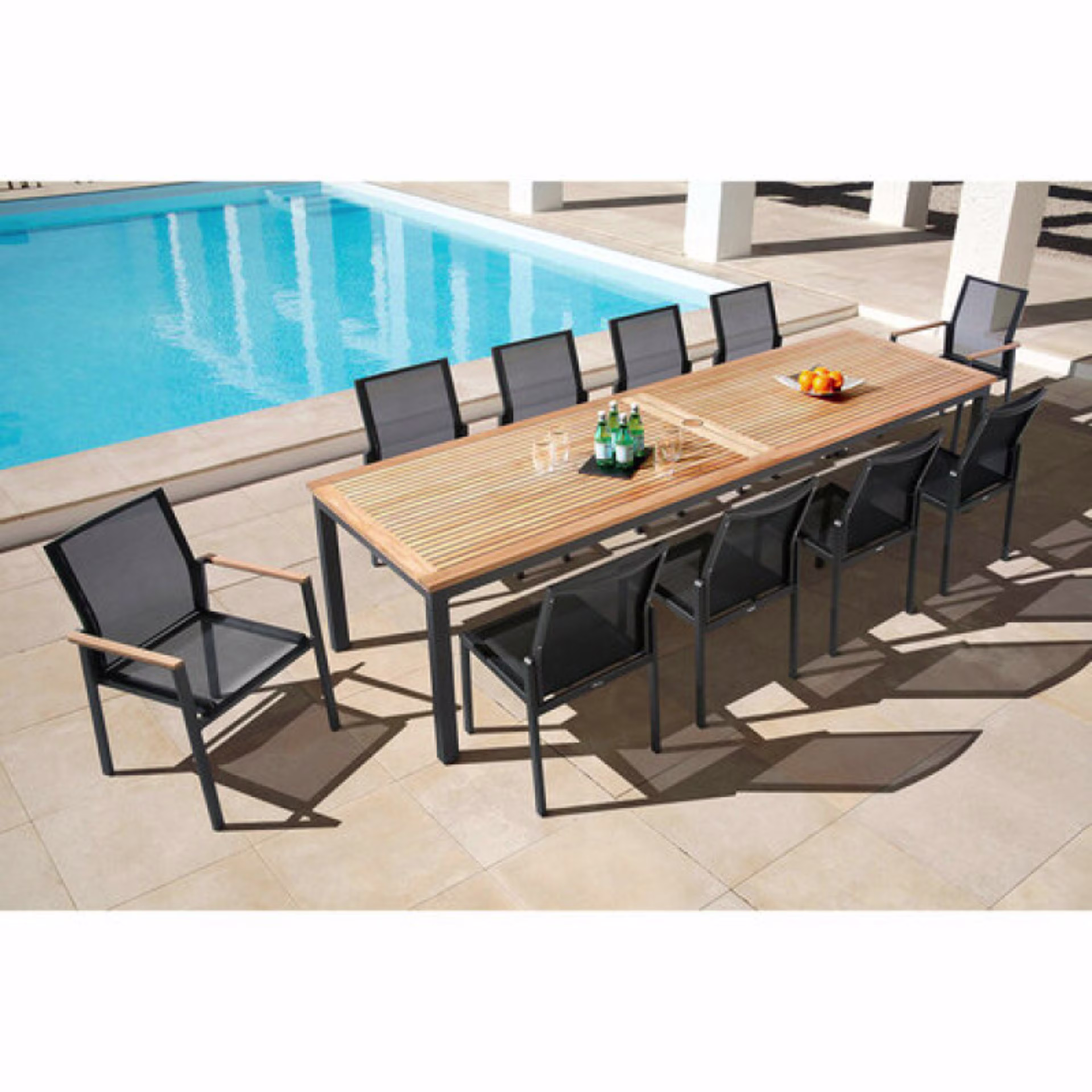 Barlow Tyrie Aura 118" Rectangular Dining Table - Teak Top