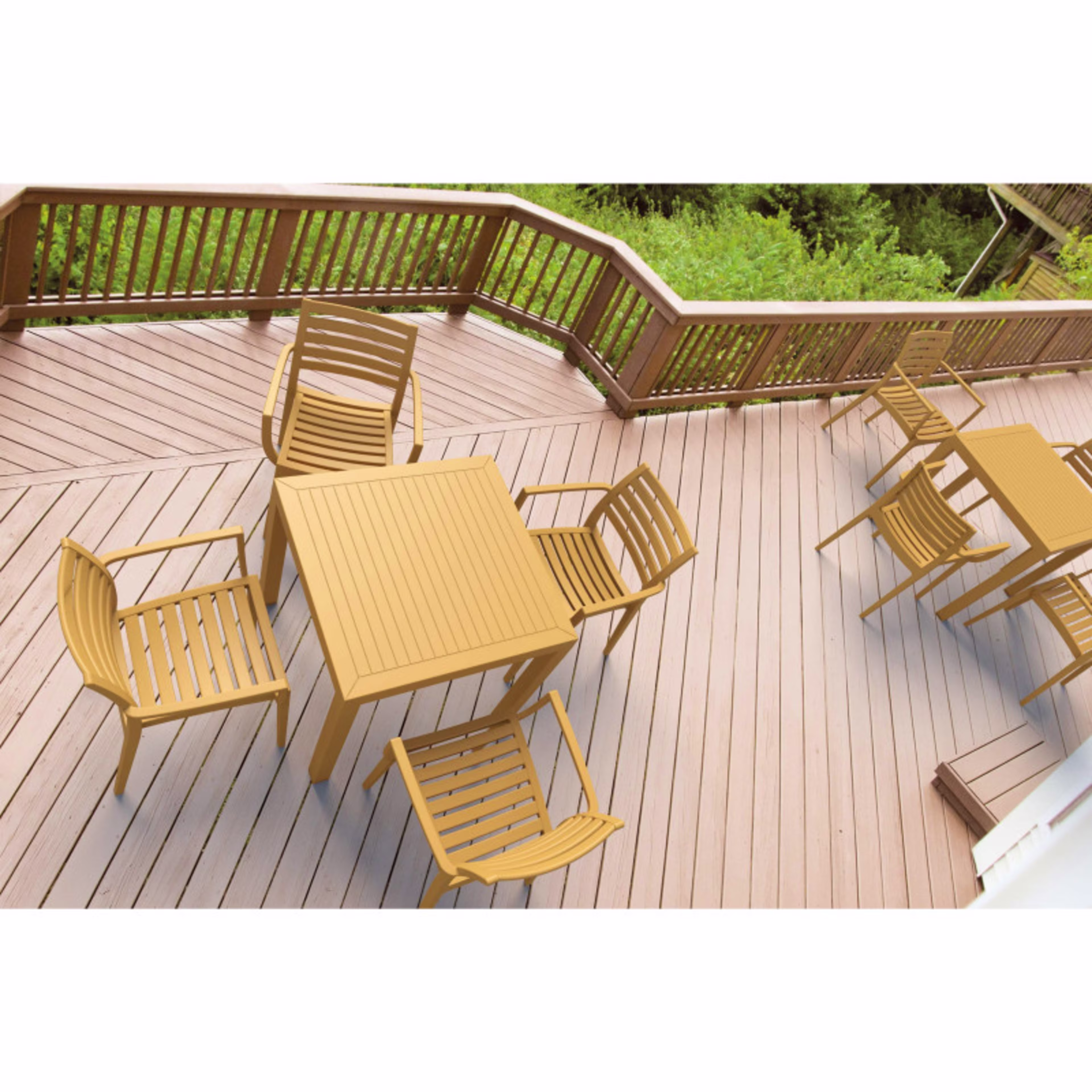 Compamia Ares 31" Resin Square Dining Table
