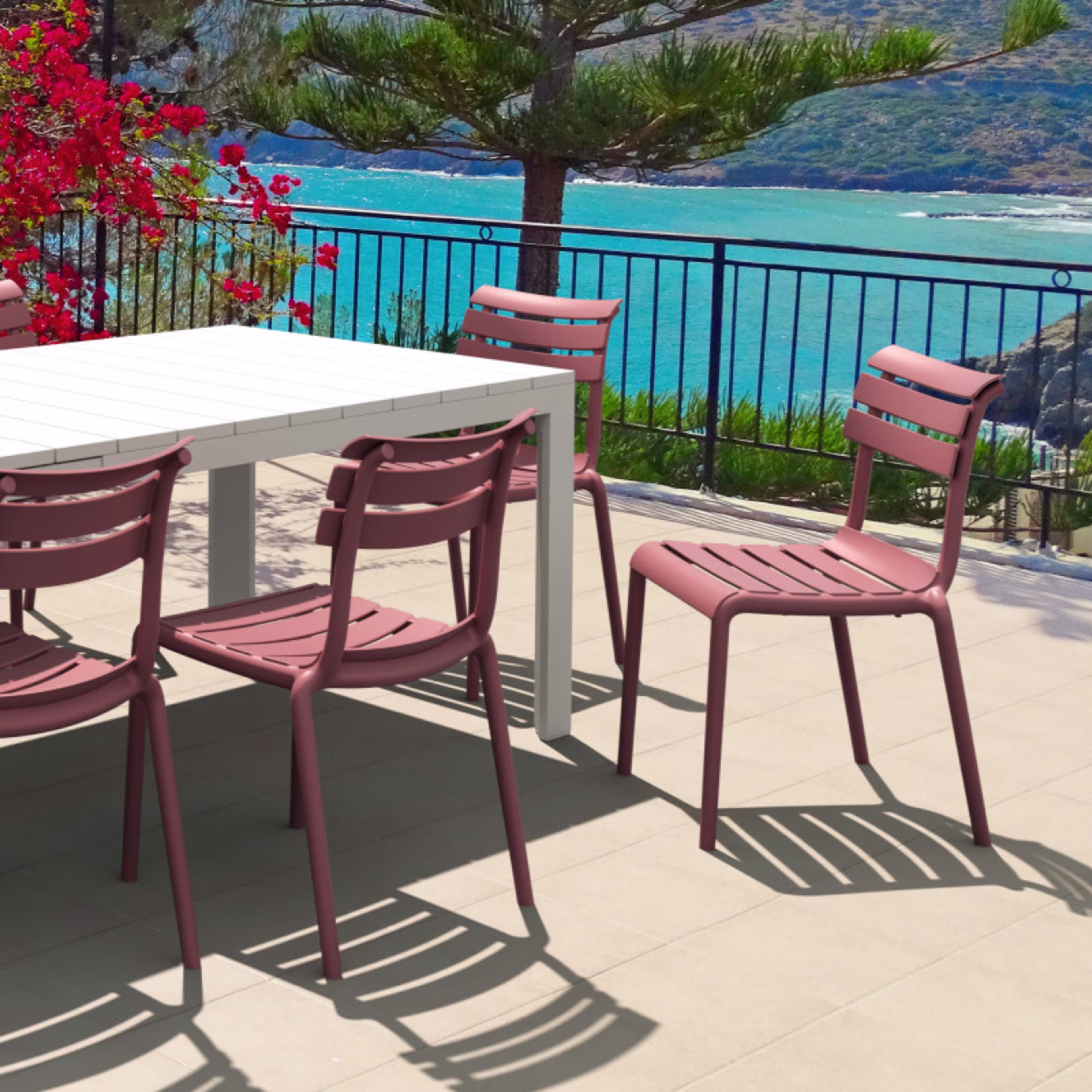 Compamia Helen Stacking Resin Dining Side Chair - Set of 2