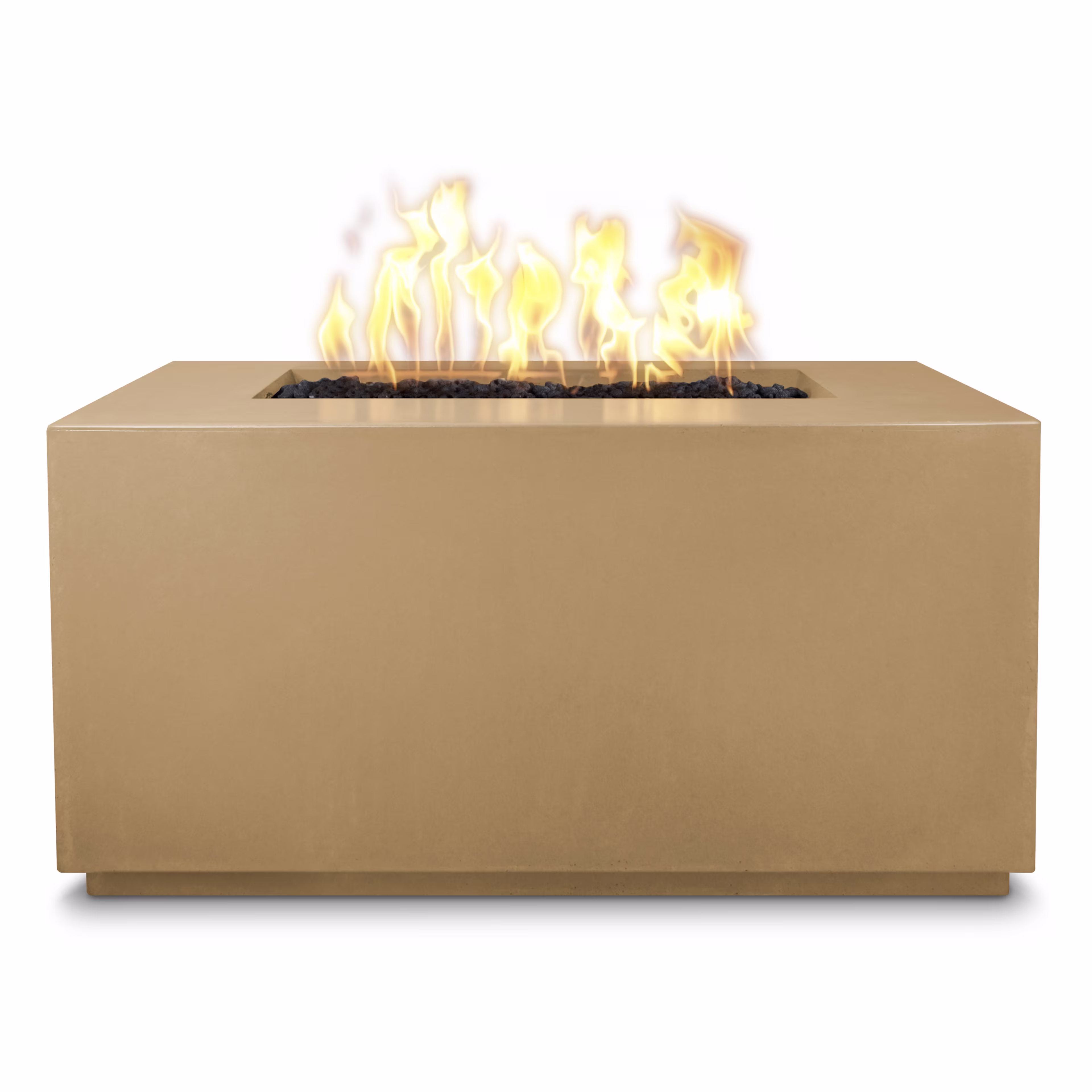 The Outdoor Plus Pismo 60" Rectangular Concrete Gas Fire Pit w/ Hidden Tank