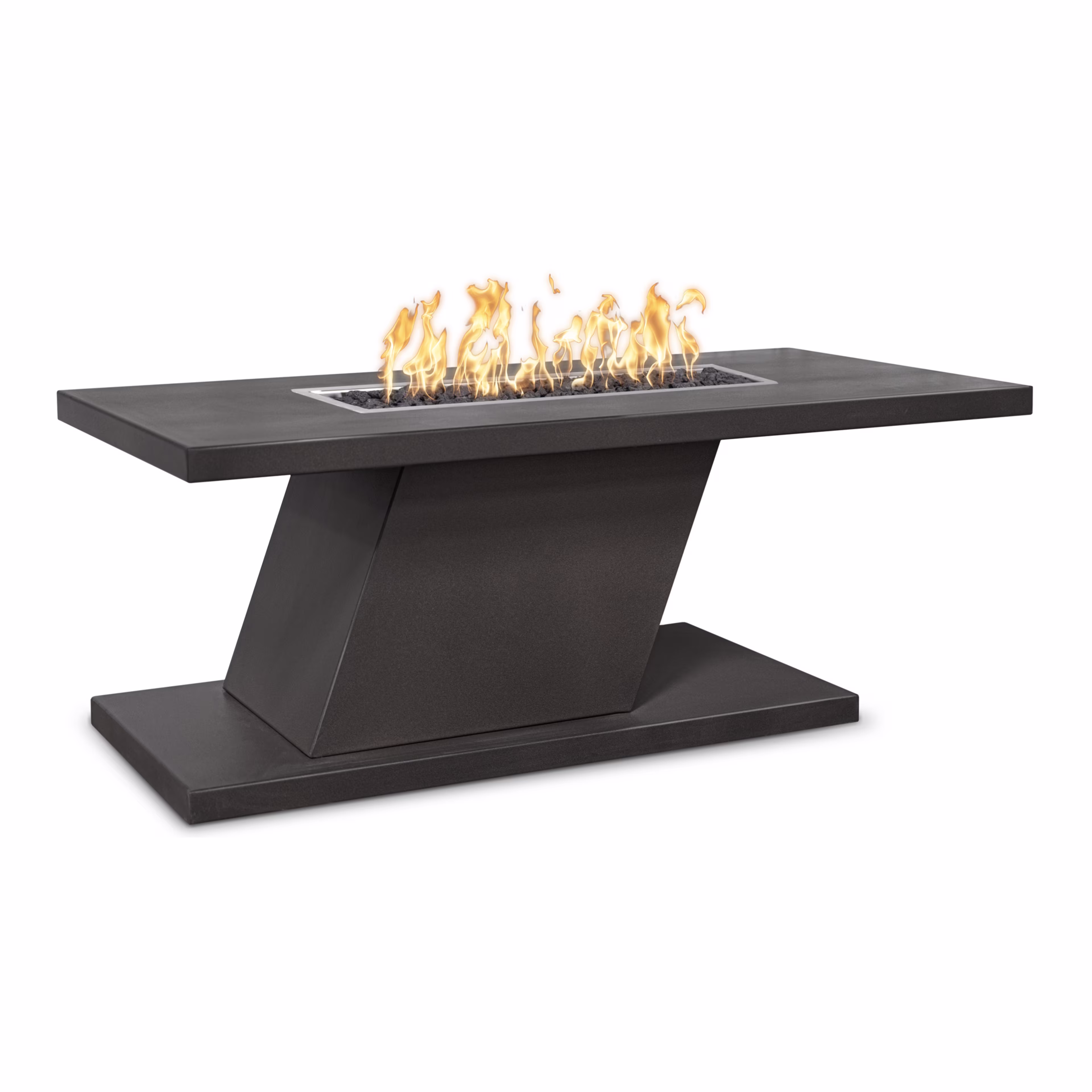 The Outdoor Plus Imperial 60" Rectangular Steel Gas Fire Pit w/ Hidden Tank