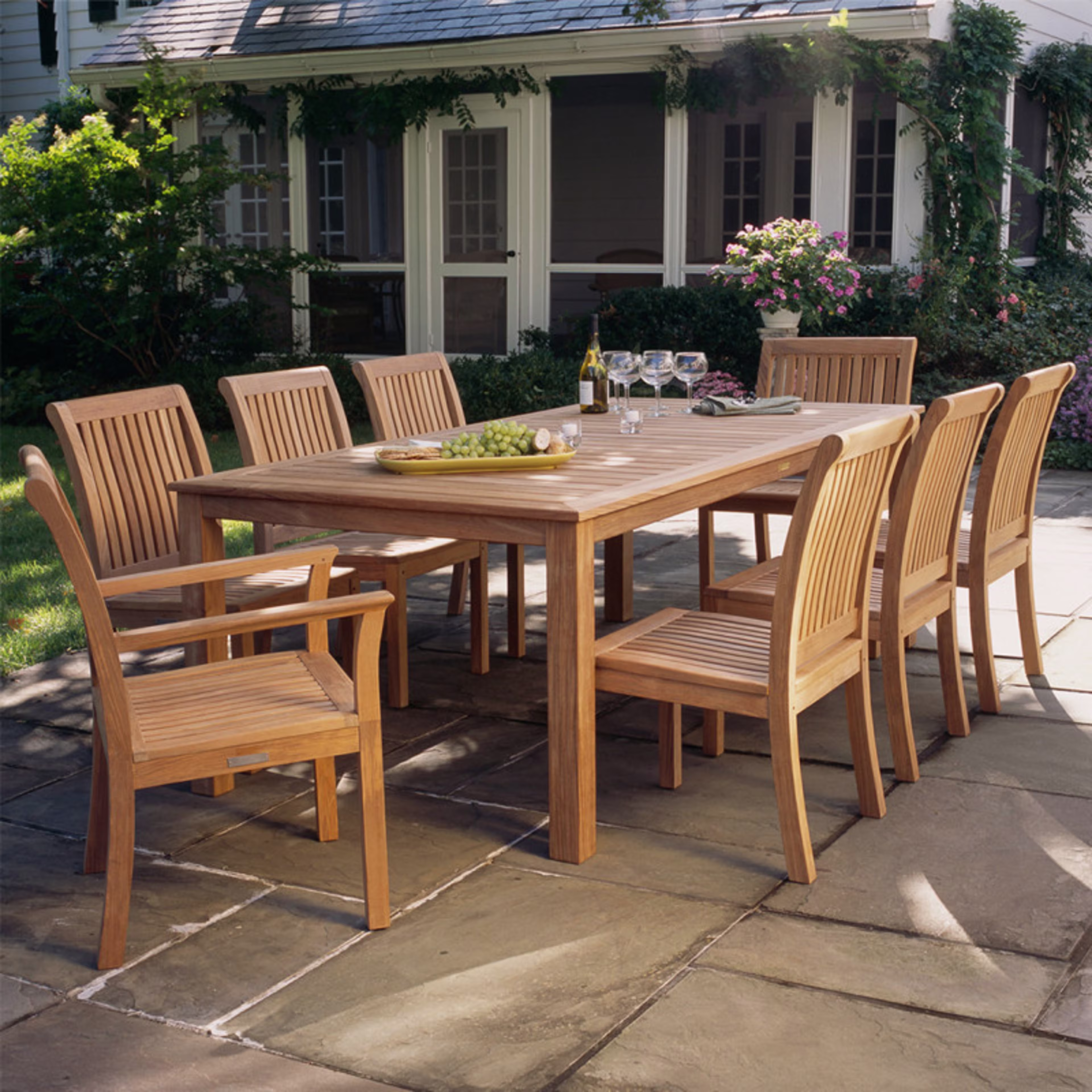 Kingsley Bate Wainscott 85" Teak Rectangular Dining Table