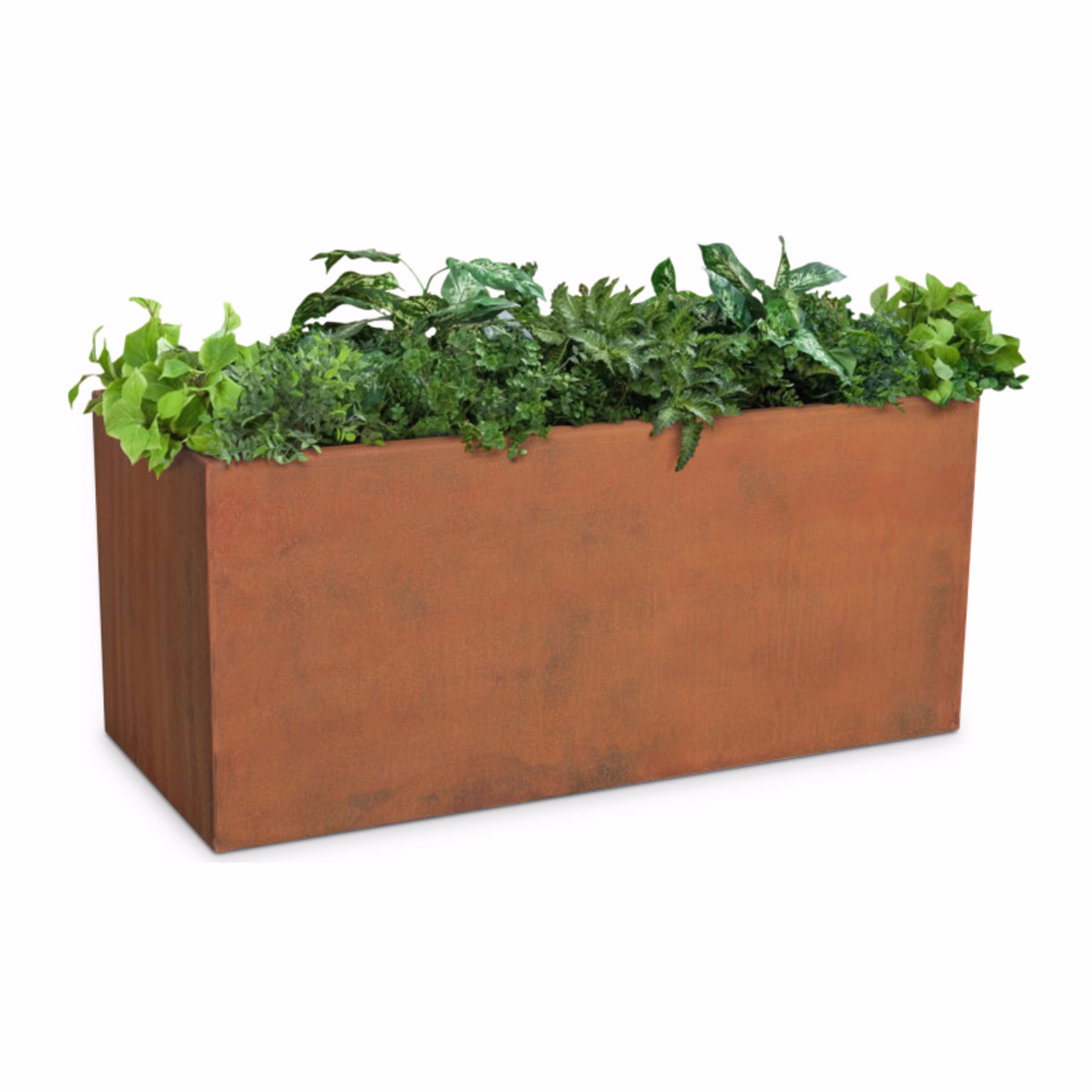 The Outdoor Plus Moderna 48" Rectangular Cor-Ten Steel Planter