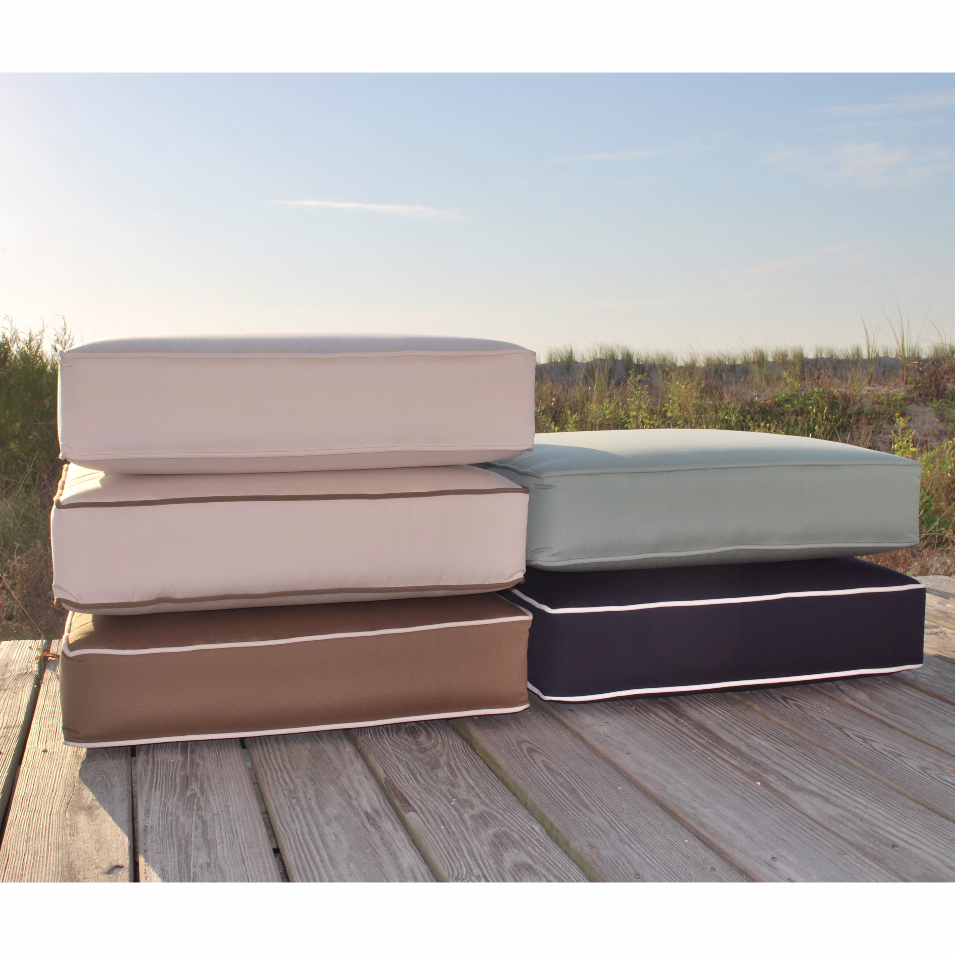 Kingsley Bate St. Tropez 20" Folding Square Side Table or Ottoman Replacement Cushion