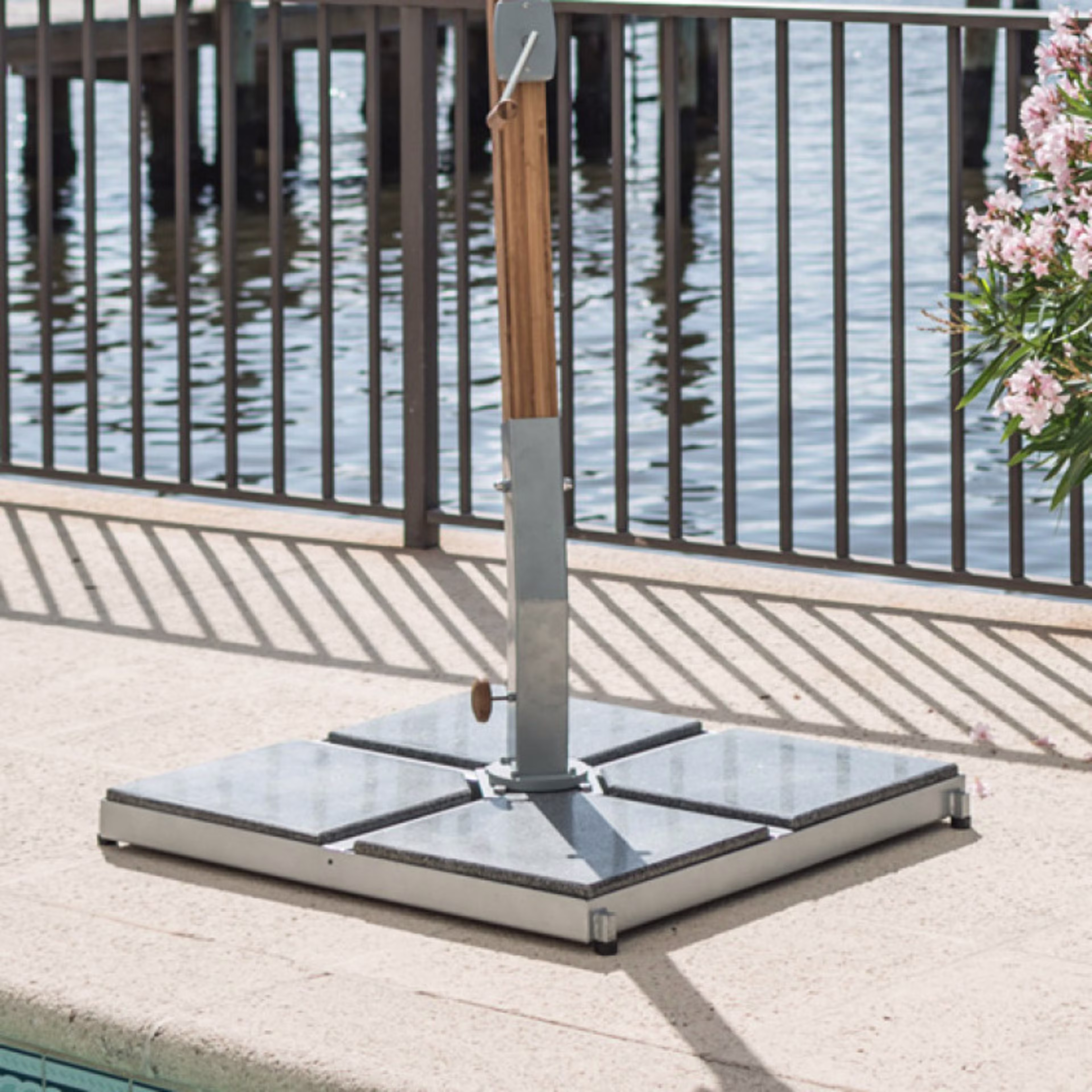 Bambrella Side Wind Sirocco 264 lbs. Cantilever Umbrella Base System