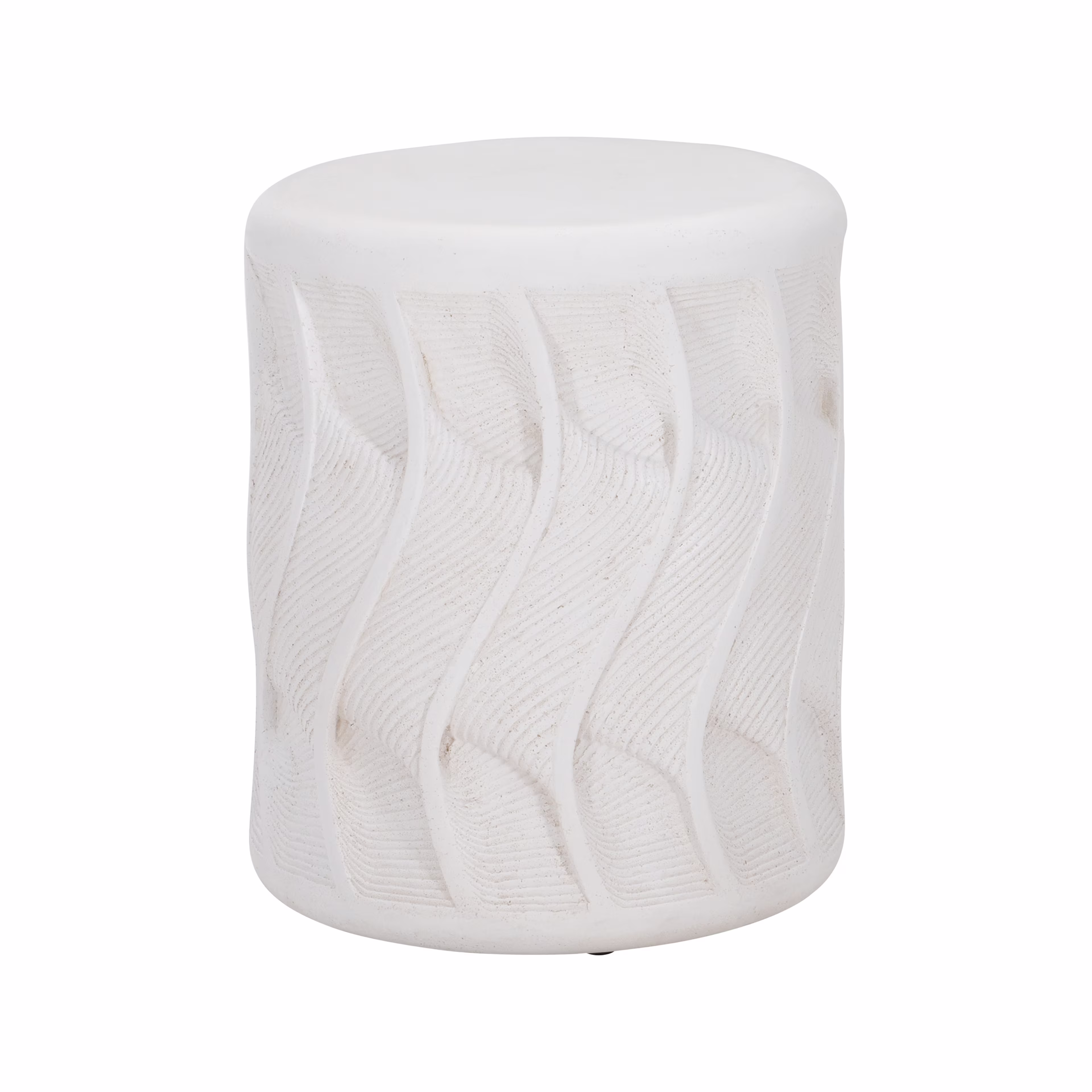 Bernhardt Exteriors Coquille 15" Stonecast Round Accent Table