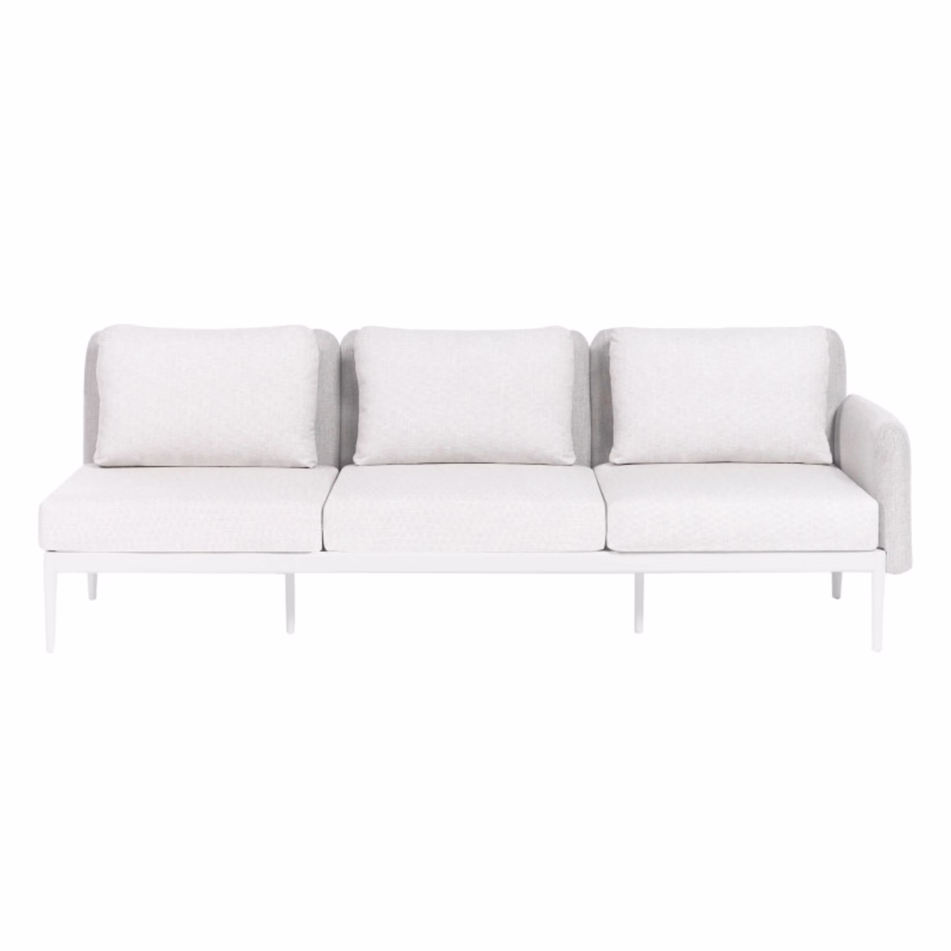 Ratana Palo Aluminum 3-Seater Outdoor Sectional Unit