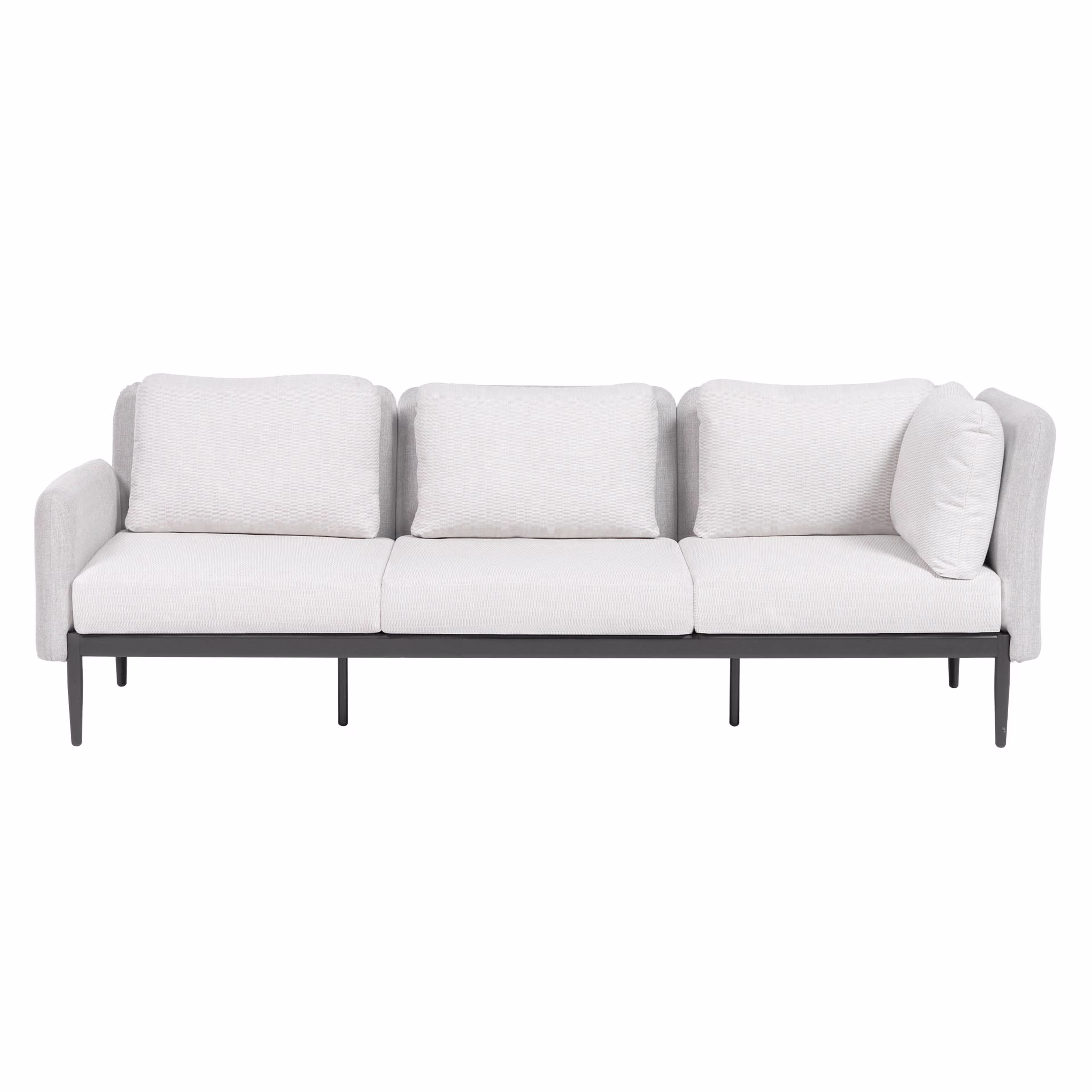 Ratana Palo Aluminum 3-Seater Corner with Arm Outdoor Sectional Unit