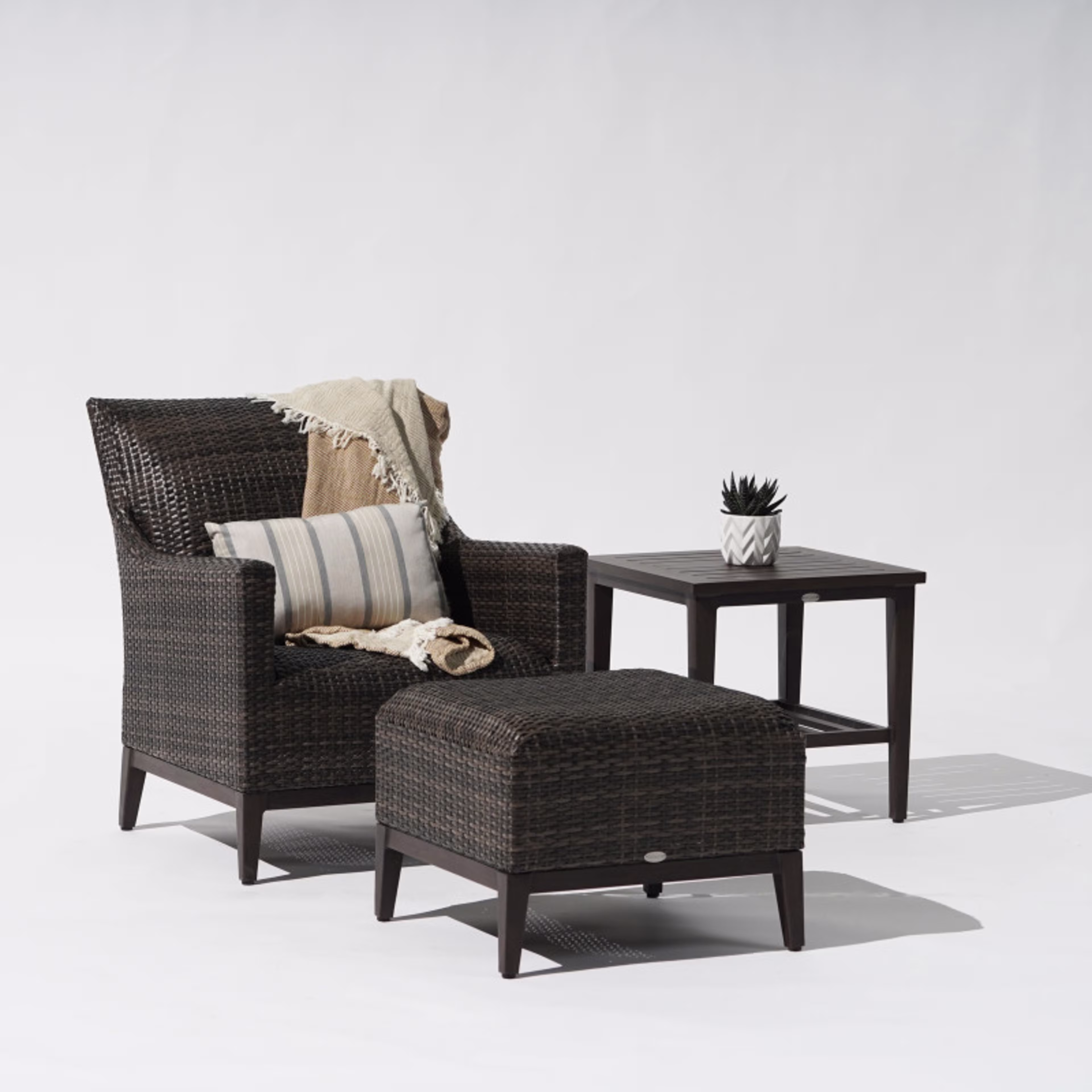 Ratana Biltmore Woven Ottoman