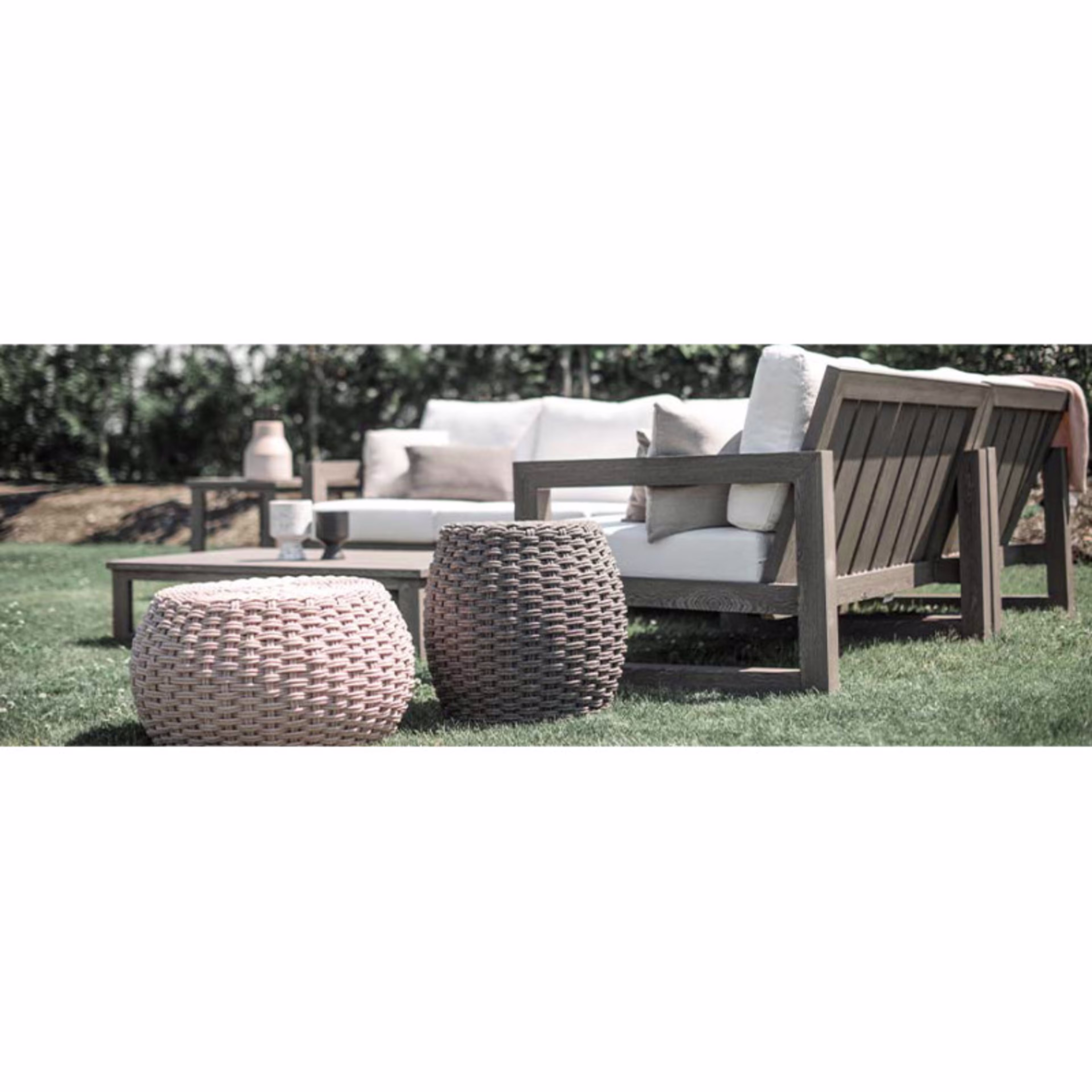 Ratana Milano Aluminum Right Arm Love Seat Outdoor Sectional Unit