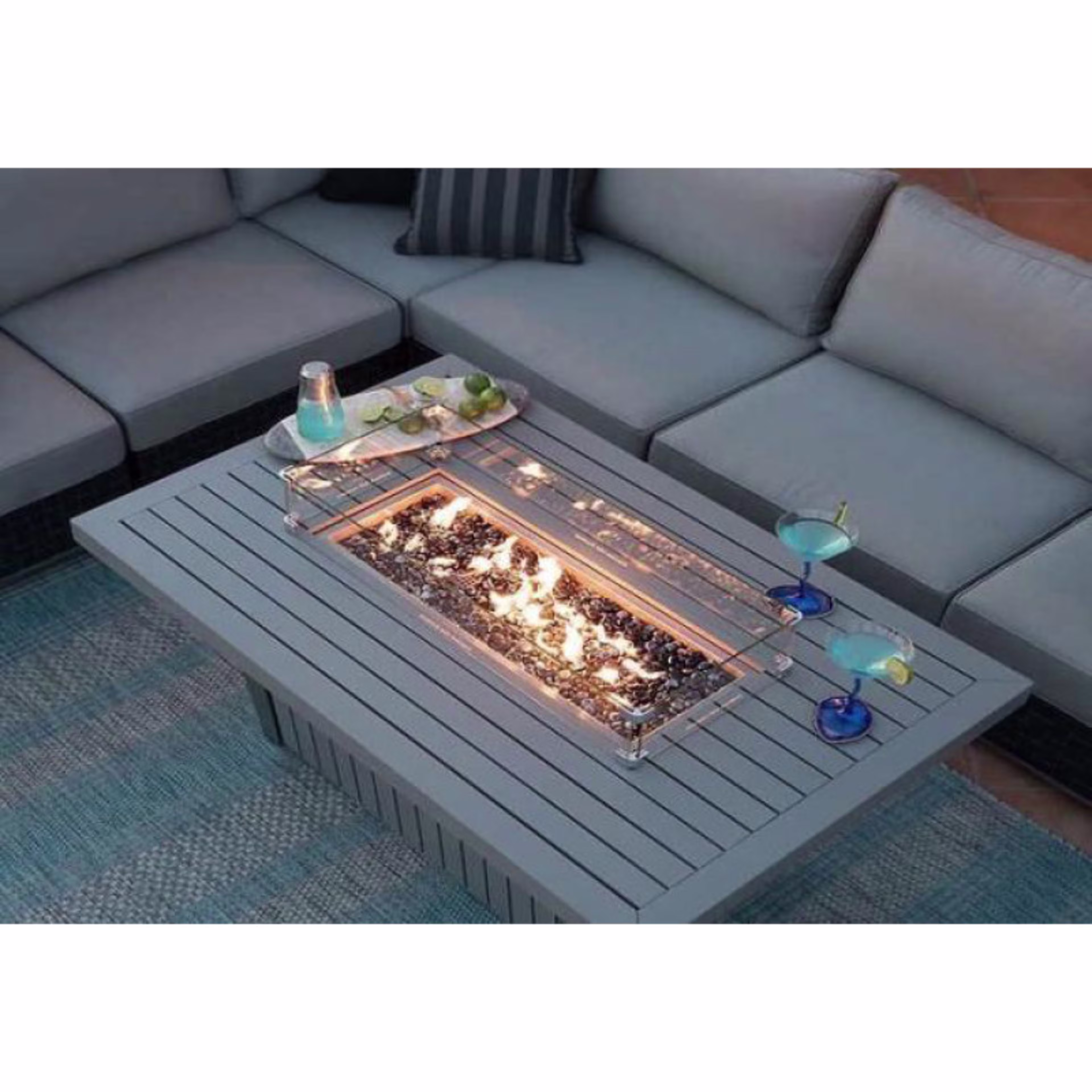 American Fire Products 35.5" Rectangular Drop-In Pan Flame Guard