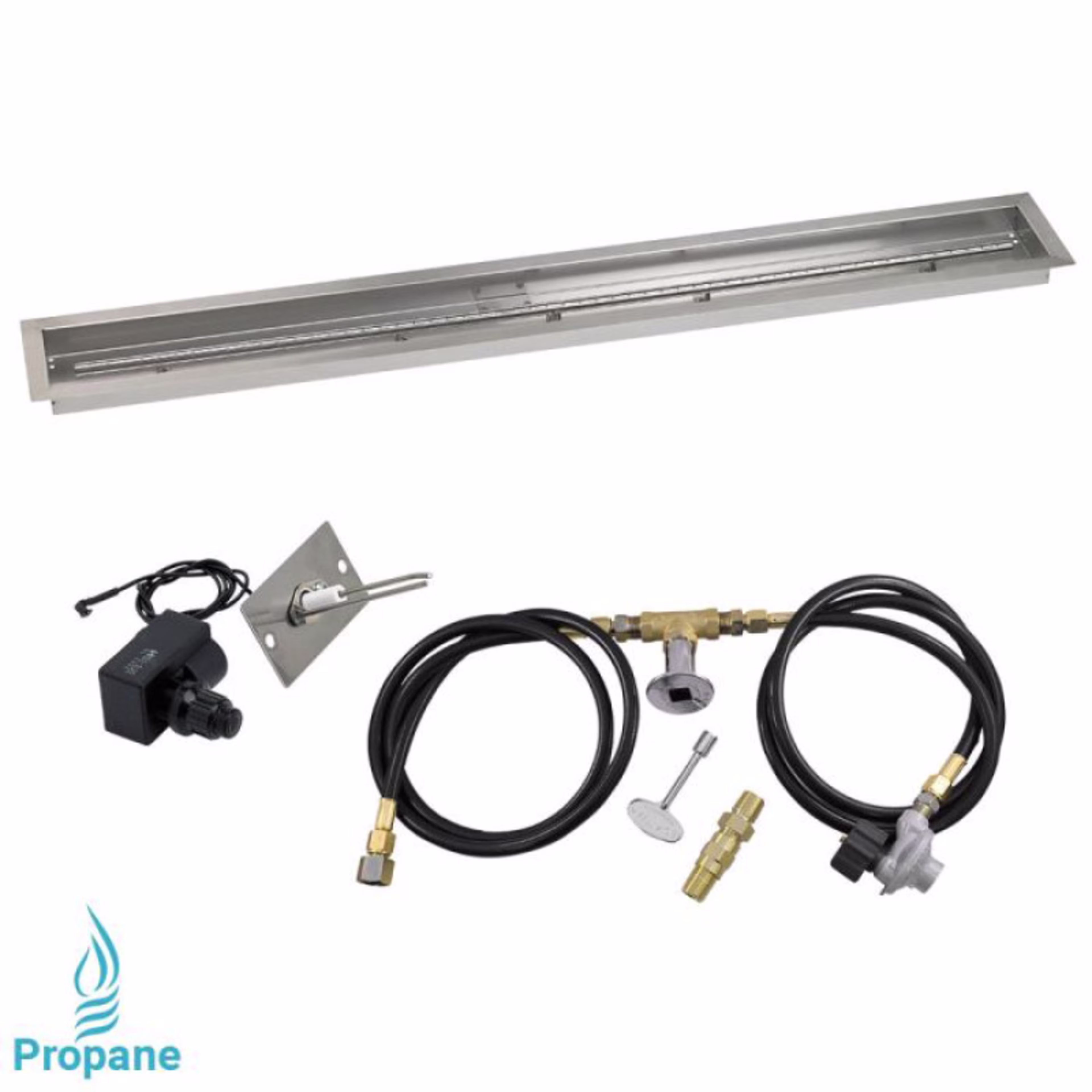 American Fire Products 60" Linear Drop-In Pan Spark Ignition Fire Pit Burner Kit