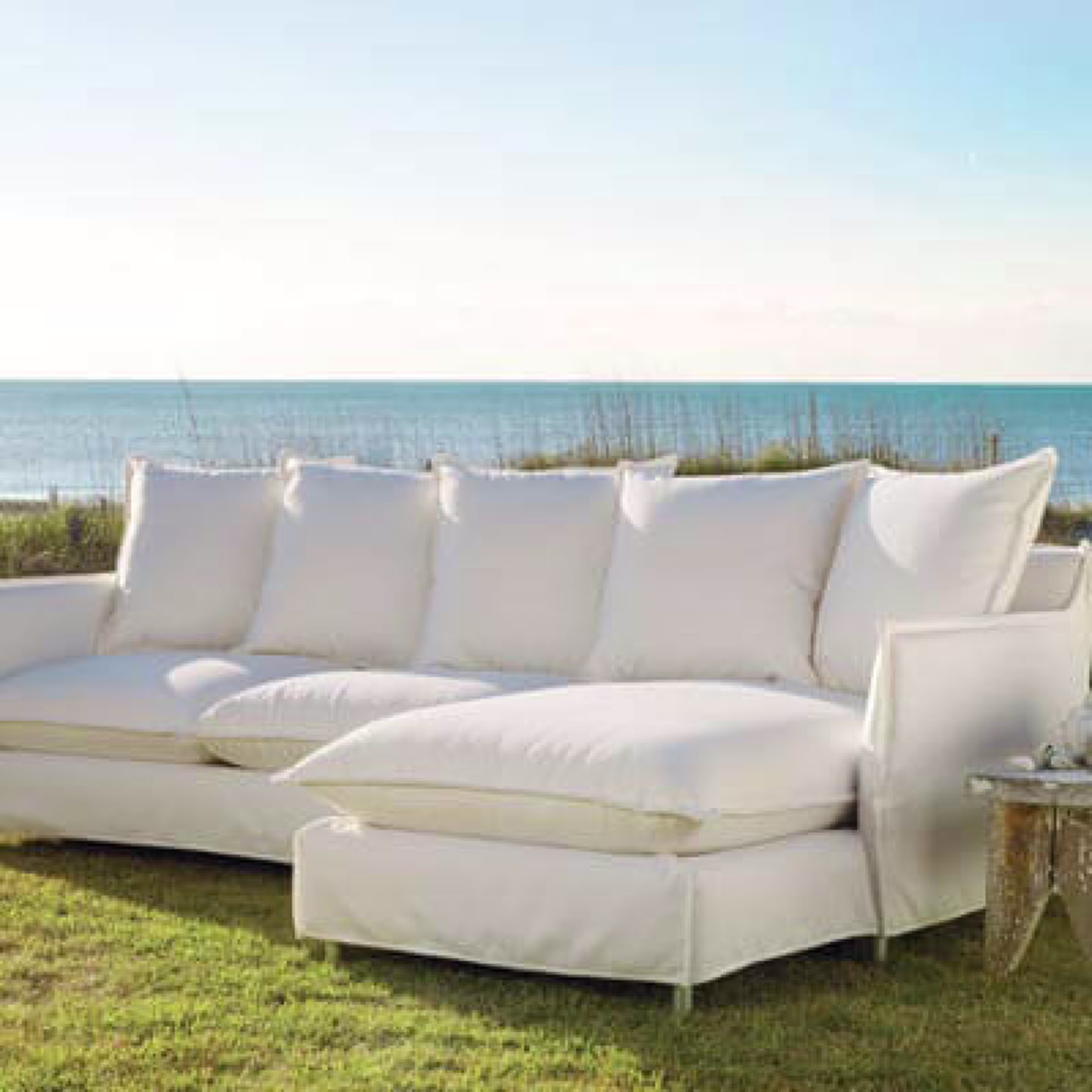 Lee Industries Agave Chaise Upholstered Outdoor Sectional Sofa