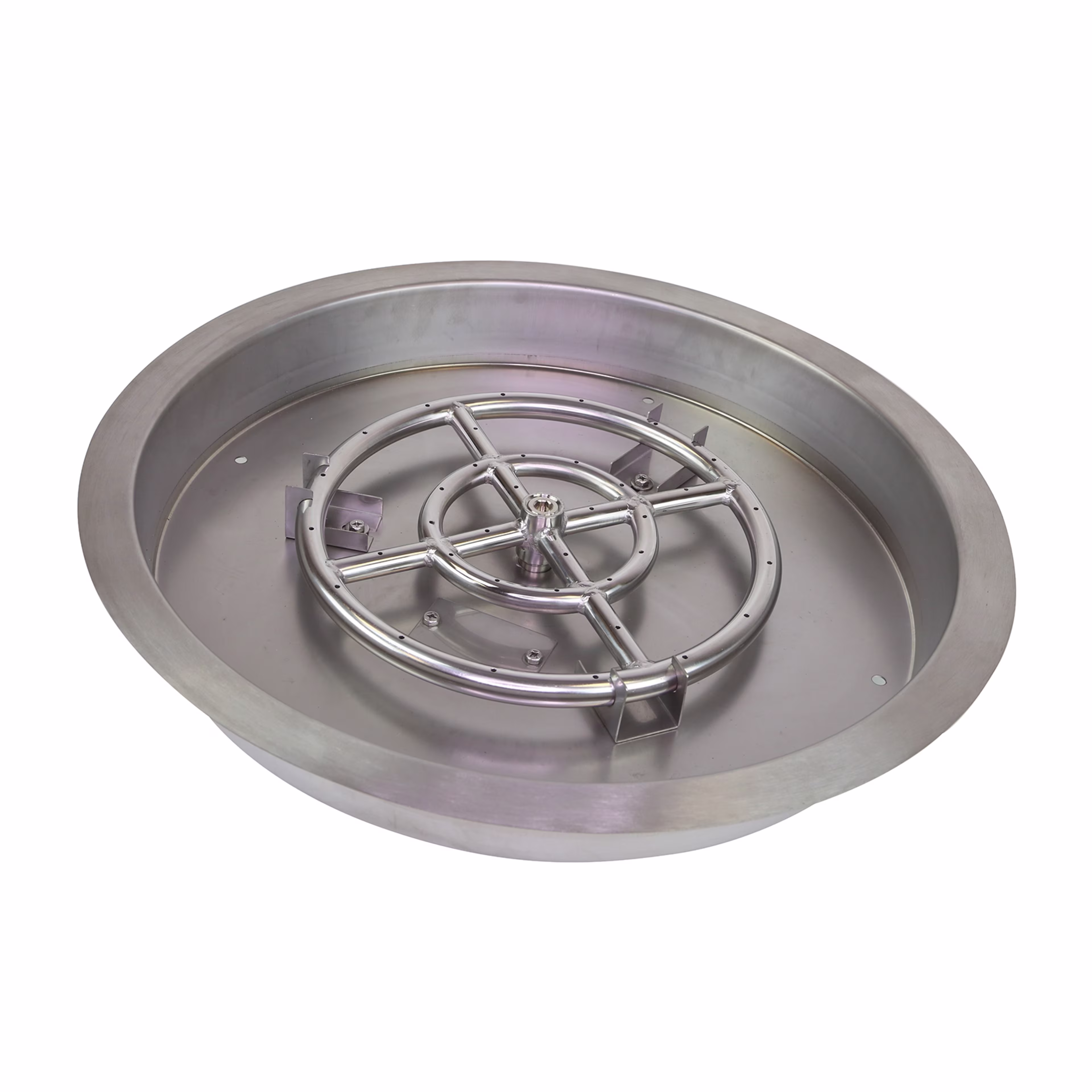 Grand Canyon Gas Logs 19" Round Drop-In Pan with 12" Ring Fire Pit Burner