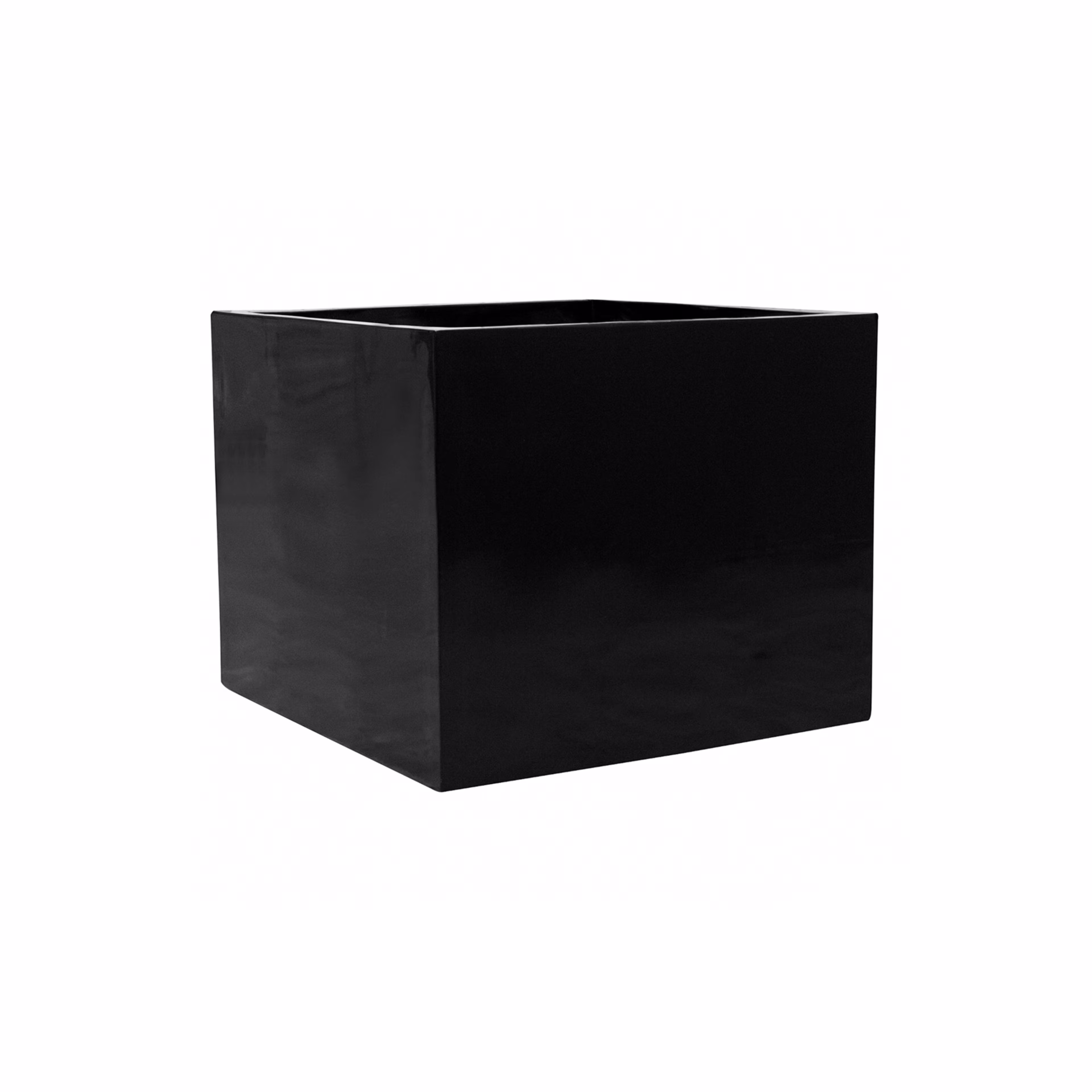 Pottery Pots Natural Jumbo 28" Square Fiberstone Box Planter - Black
