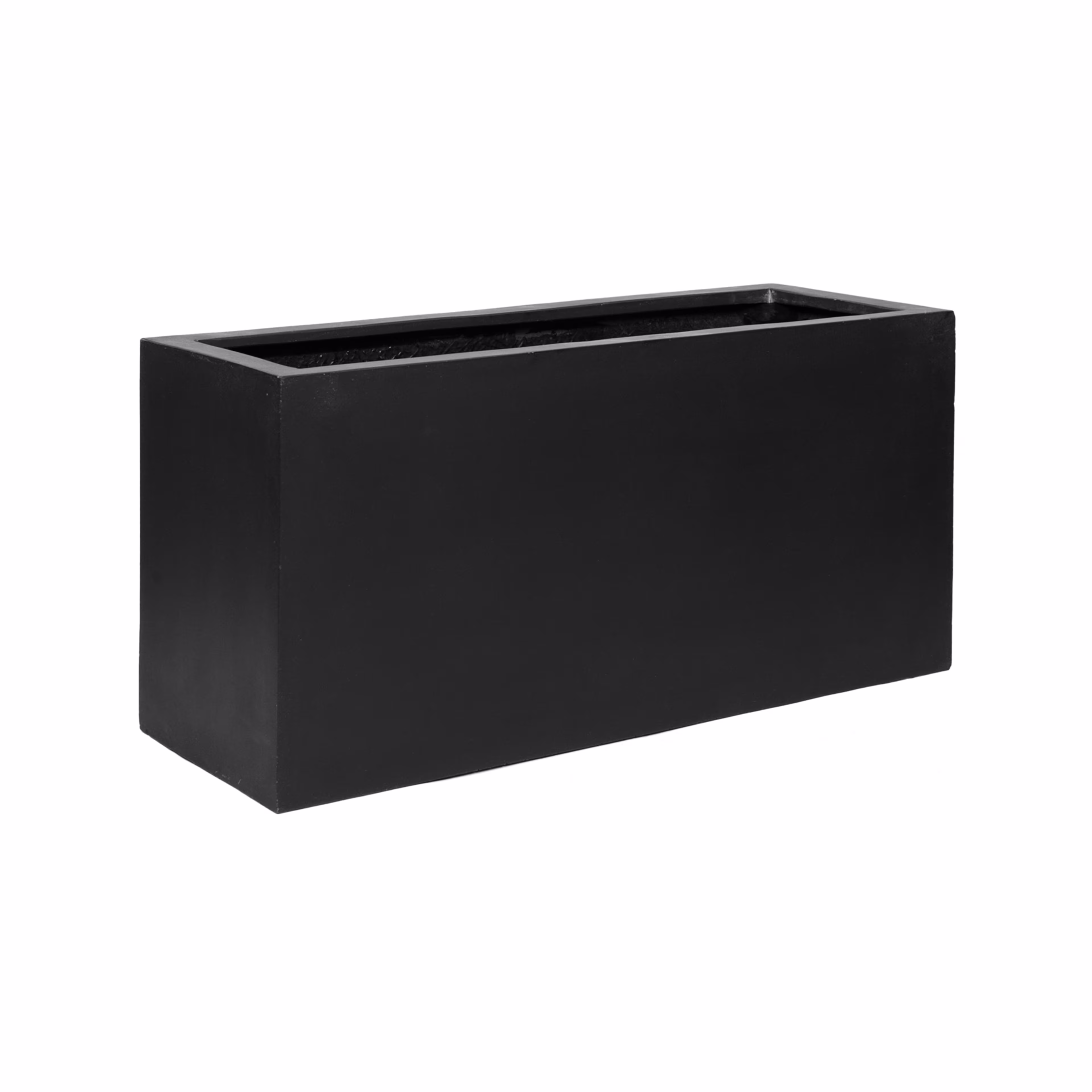 Pottery Pots Natural Jort 39" x 16" x 20" Rectangular Fiberstone Trough Planter - Black