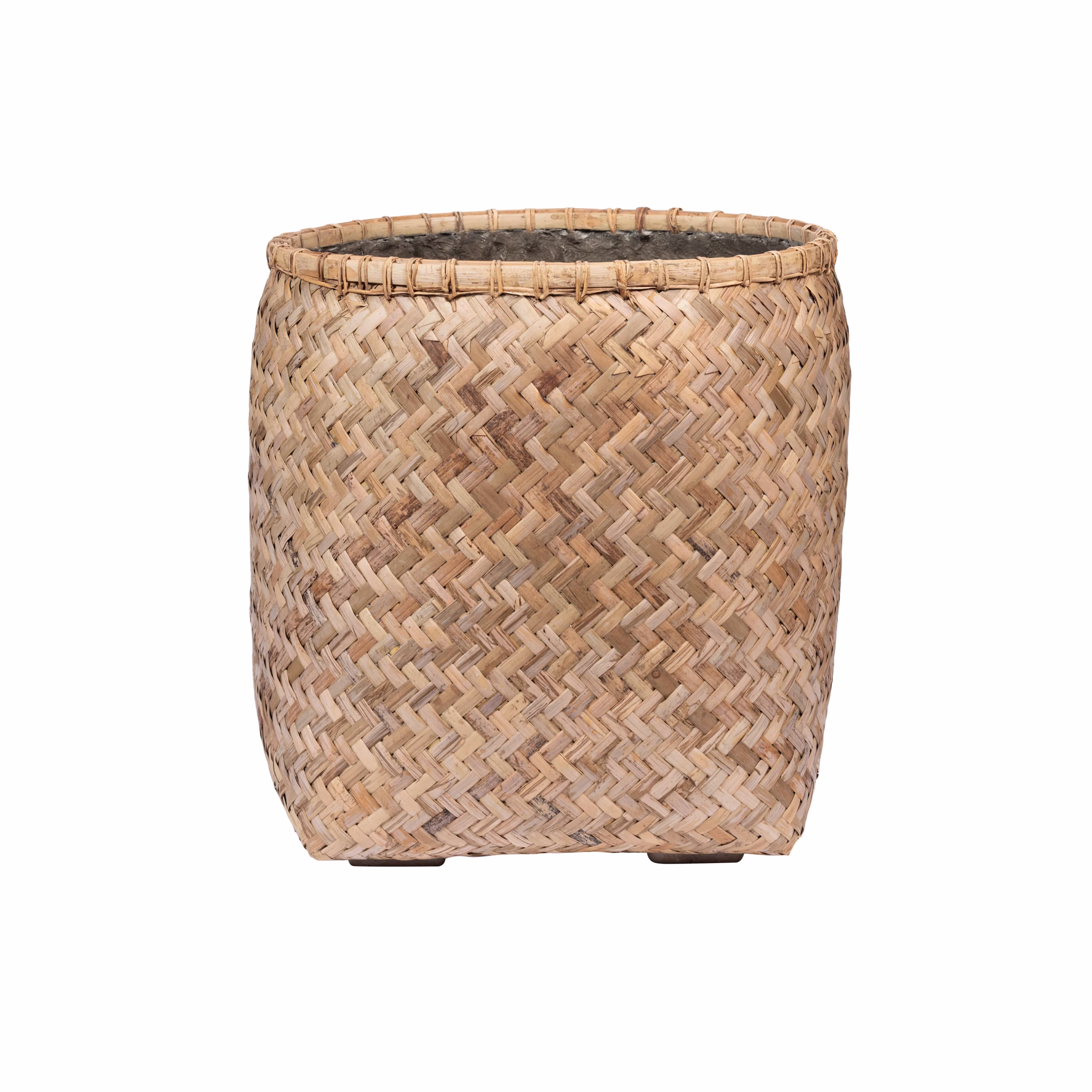 Pottery Pots Bohemian Zayn 22" Round Bamboo Planter Pot